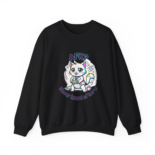 AFK? Kawaii Cat Manga Crewneck Sweatshirt | anime aesthetic, chibi