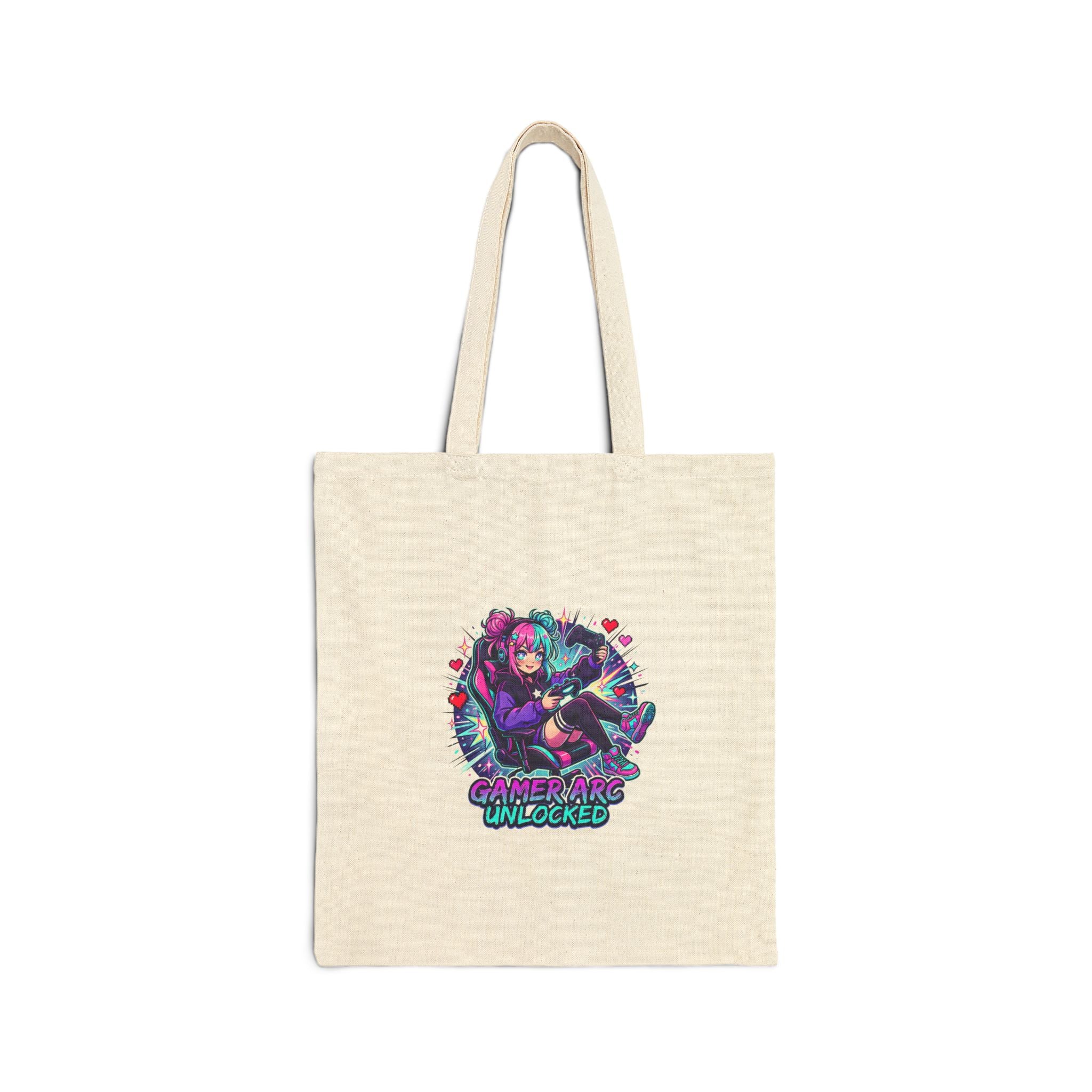 Chibi Cyberpunk Anime Character Tote | anime aesthetic, kawaii manga