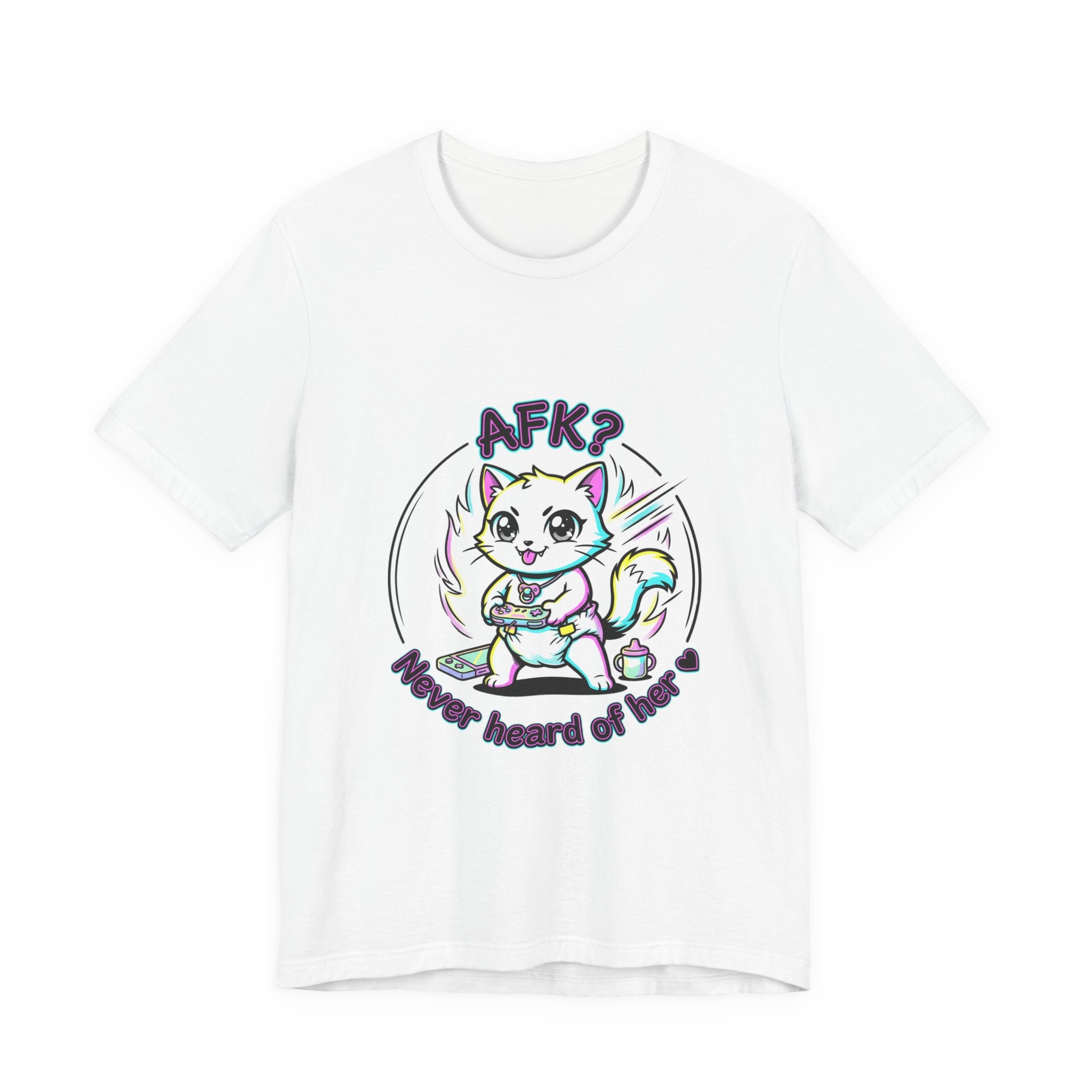 Chibi Cat AFK Tee | Anime Aesthetic, kawaii manga panel, pastel magical-girl style