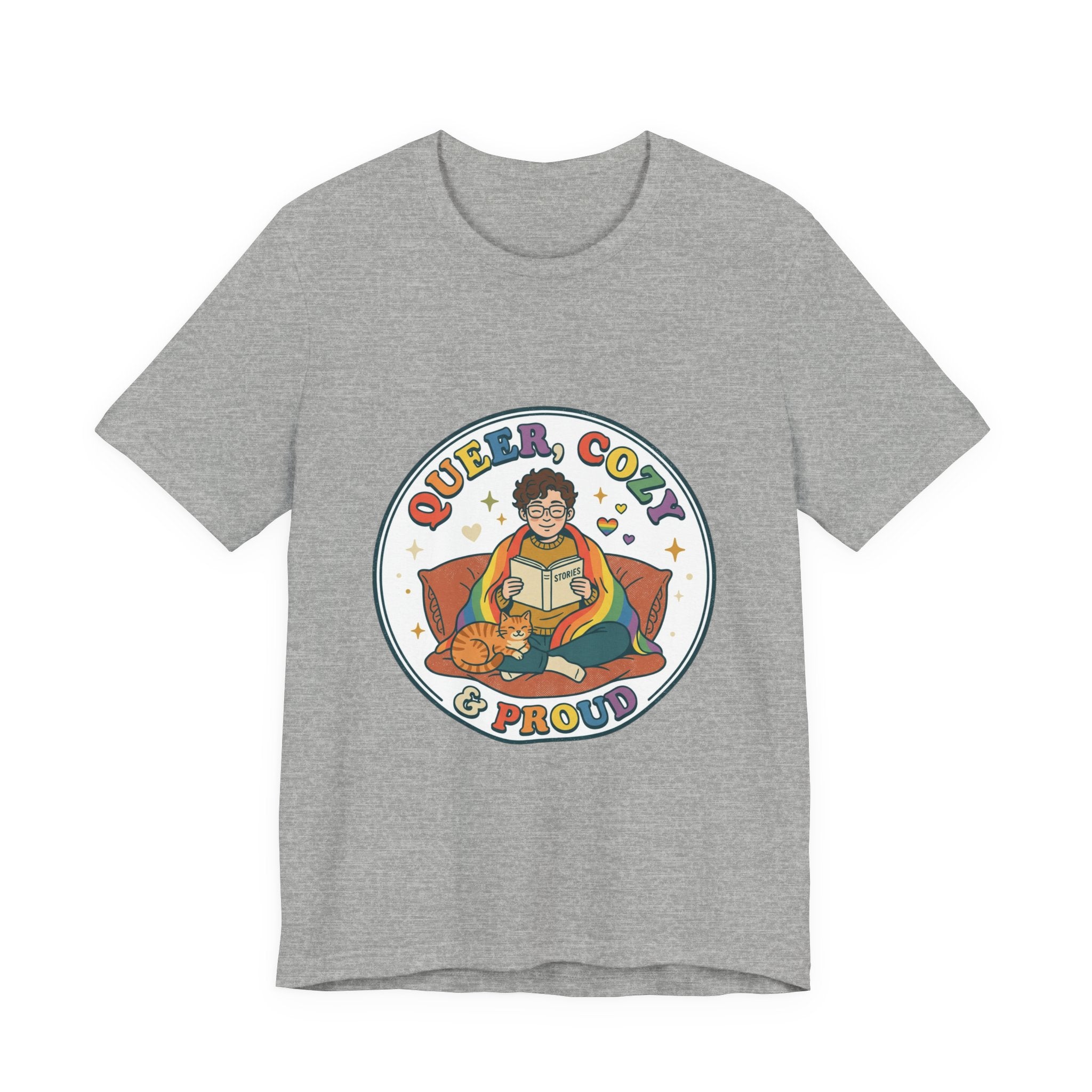 Queer, Cozy & Proud Tee | Pride, Retro Pastel Visibility