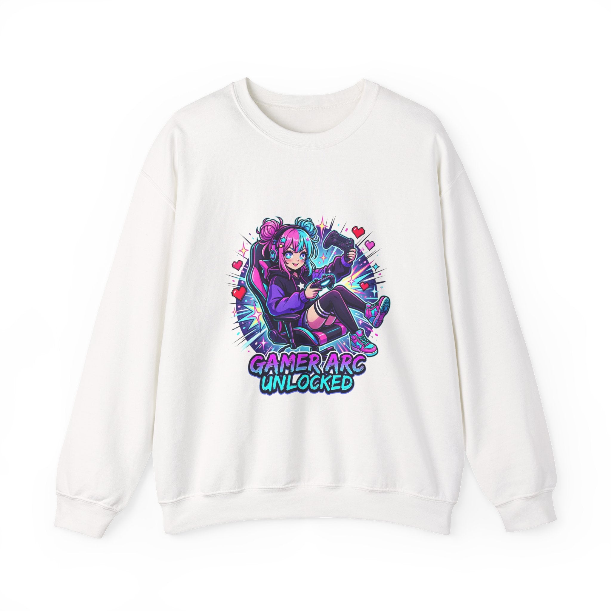 Gamer Arc Unlocked Sweatshirt | anime aesthetic, chibi kawaii
