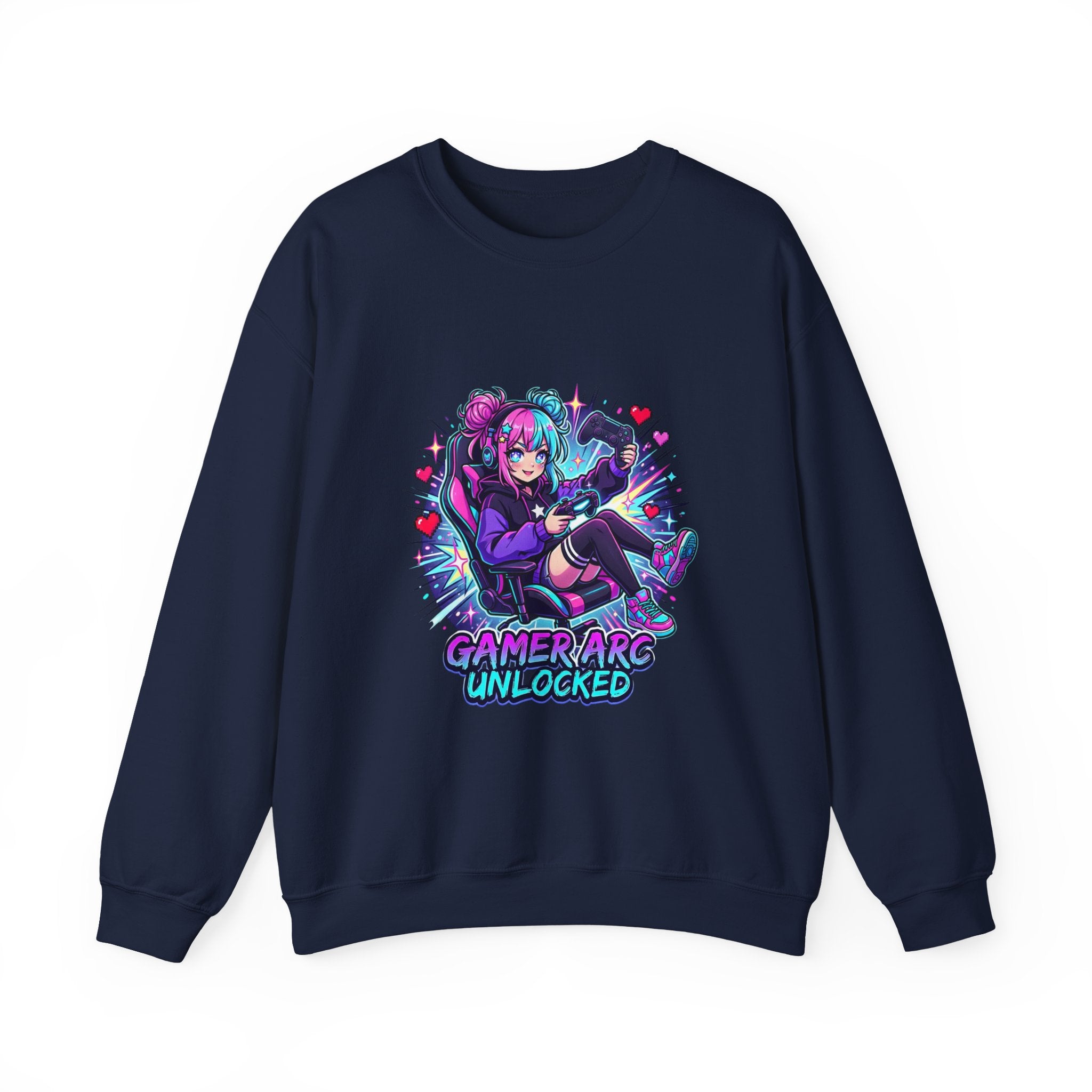 Gamer Arc Unlocked Sweatshirt | anime aesthetic, chibi kawaii