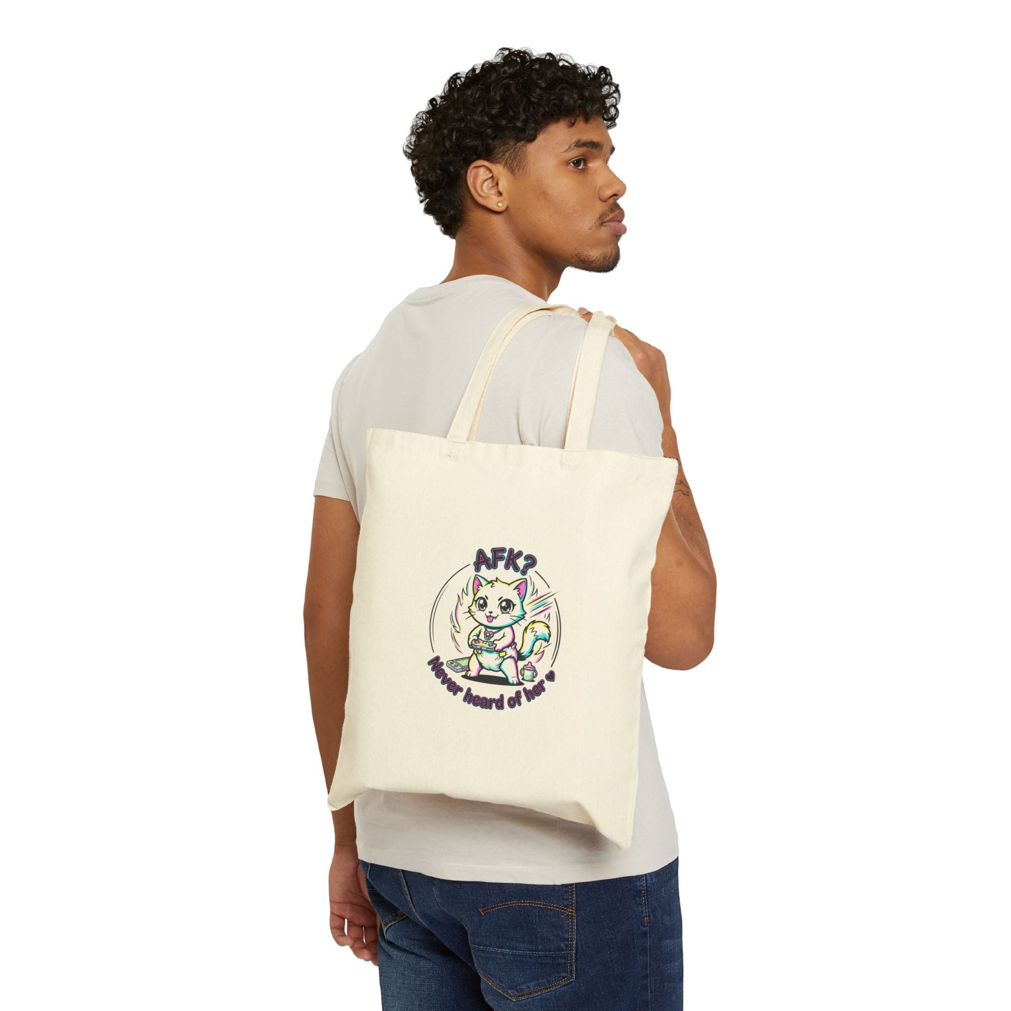 Chibi Cat Anime Aesthetic Tote | kawaii manga panel, pastel magical-girl vibes