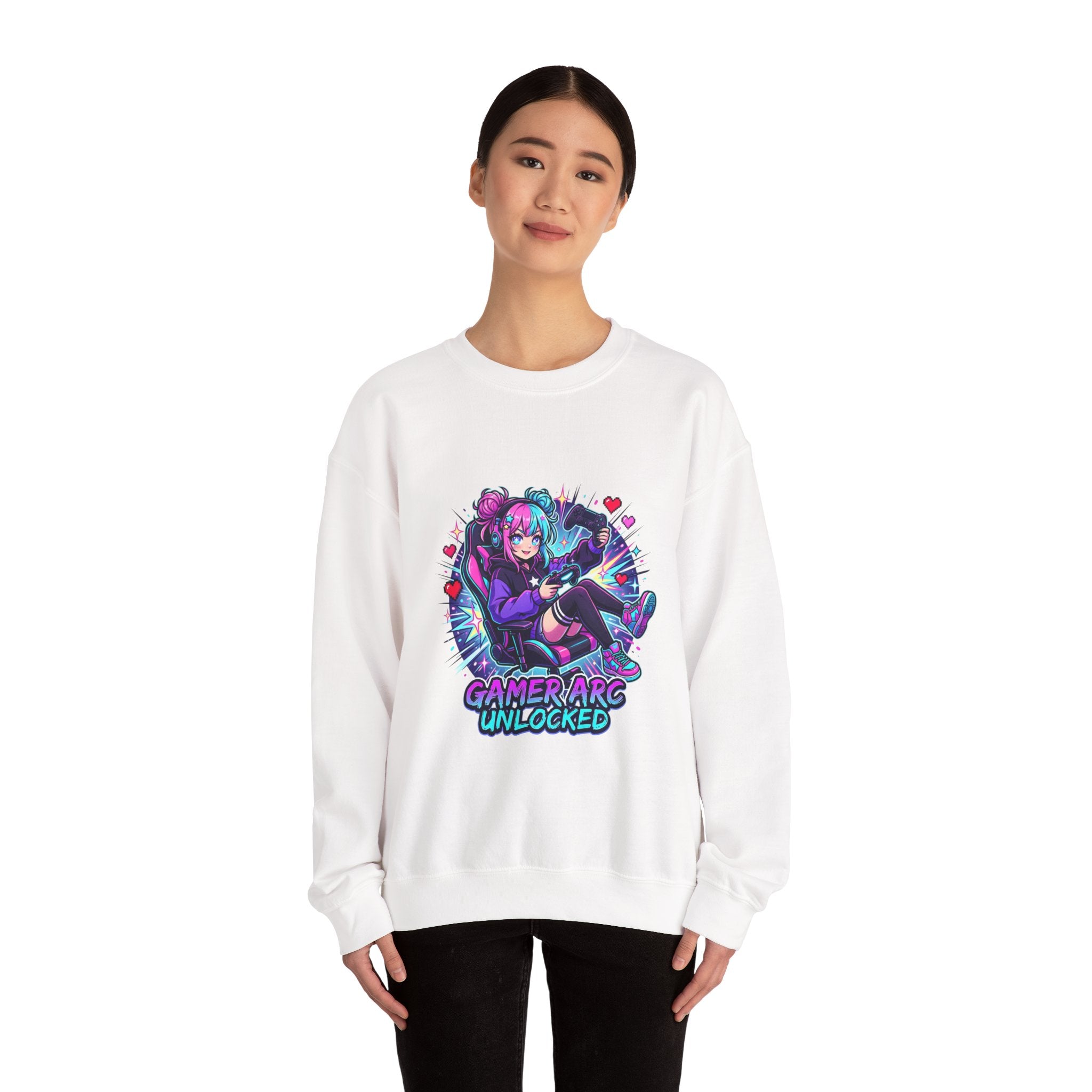 Gamer Arc Unlocked Sweatshirt | anime aesthetic, chibi kawaii