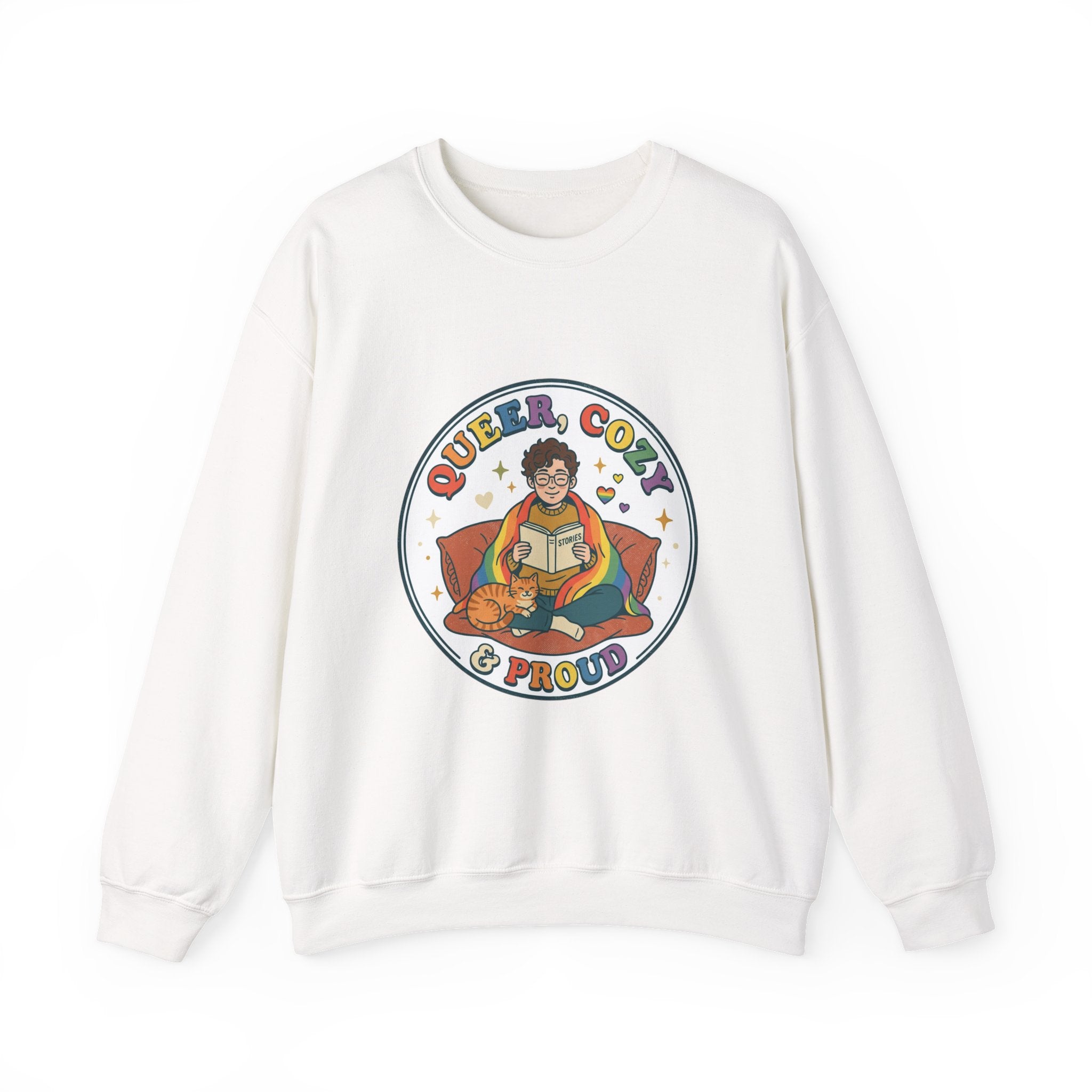 Queer, Cozy & Proud Sweatshirt | Pride, LGBTQ+ Retro Affirmation