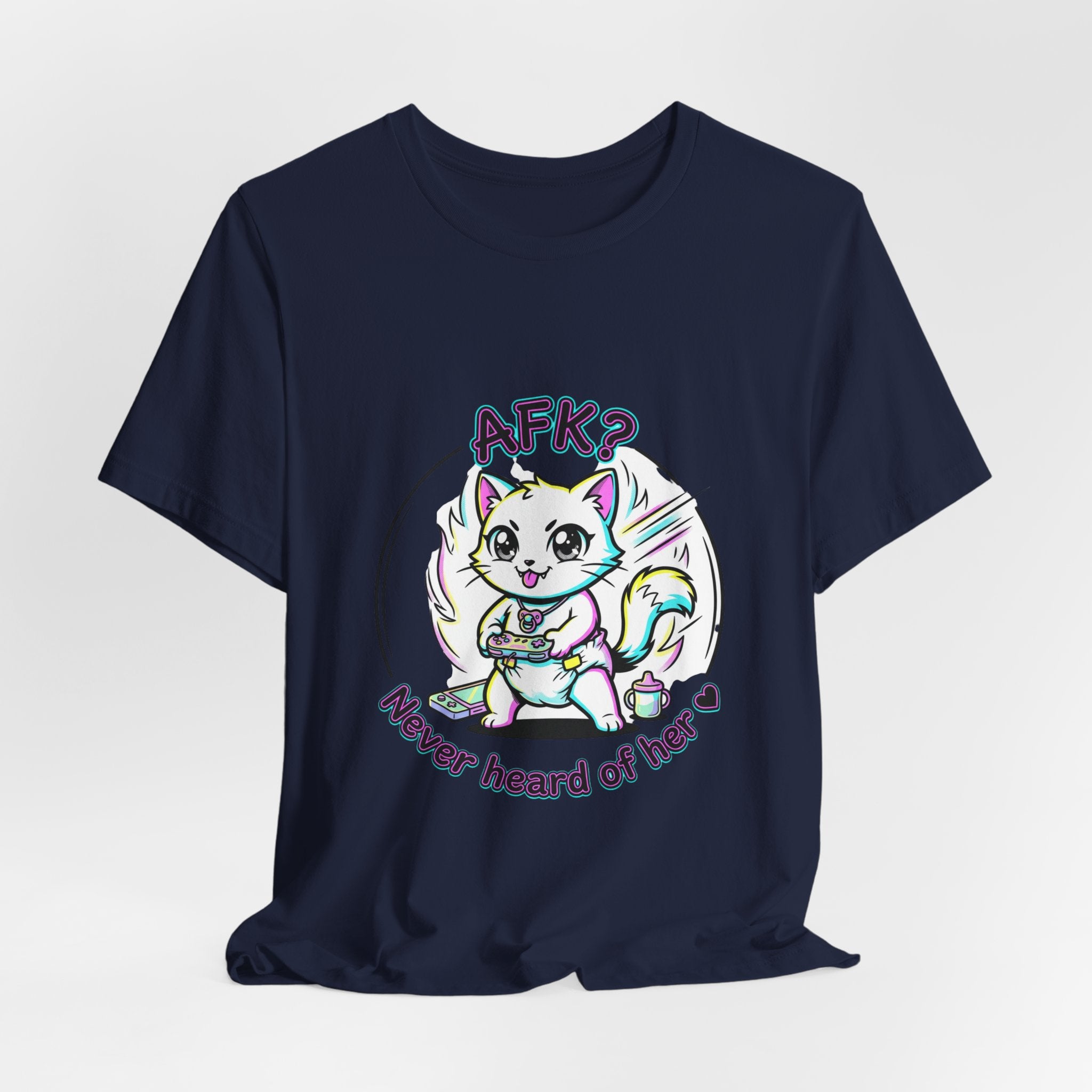 Chibi Cat AFK Tee | Anime Aesthetic, kawaii manga panel, pastel magical-girl style