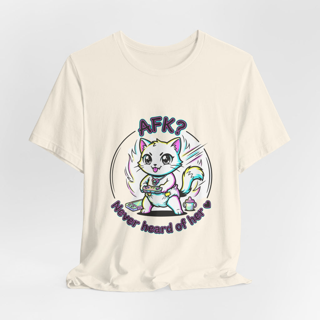 Chibi Cat AFK Tee | Anime Aesthetic, kawaii manga panel, pastel magical-girl style