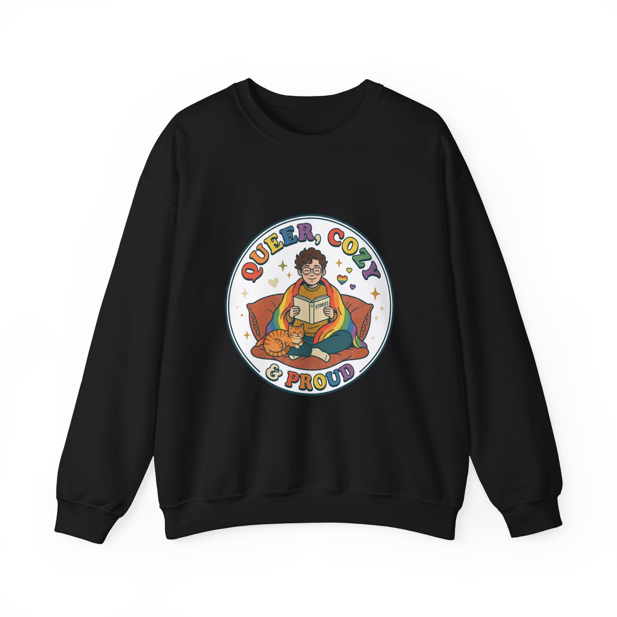 Queer, Cozy & Proud Sweatshirt | Pride, LGBTQ+ Retro Affirmation