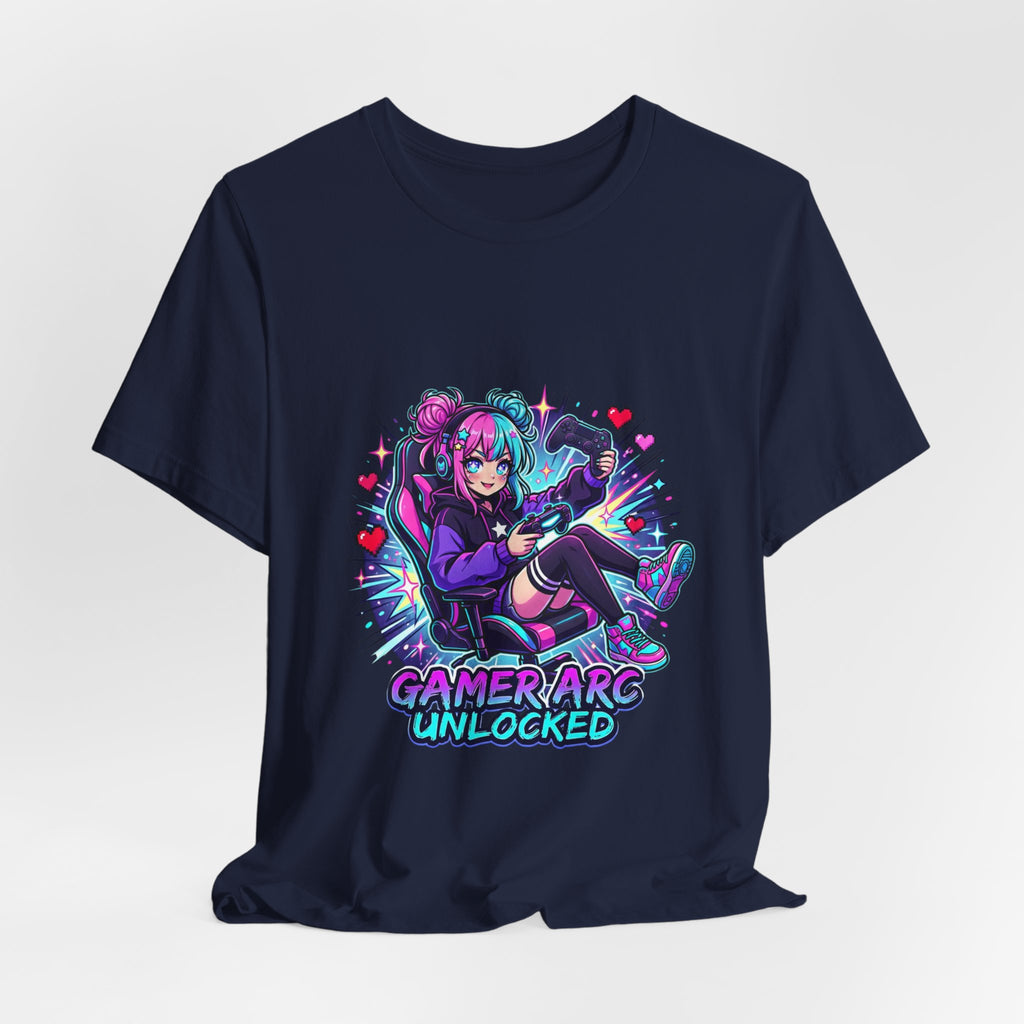 Gamer Arc Unlocked Tee | Anime Aesthetic, Chibi Kawaii Shonen Style