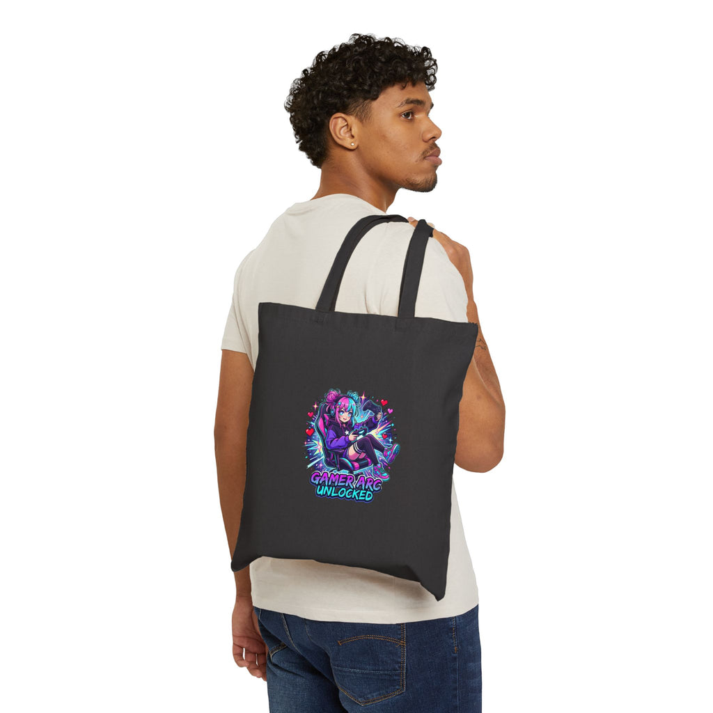 Chibi Cyberpunk Anime Character Tote | anime aesthetic, kawaii manga