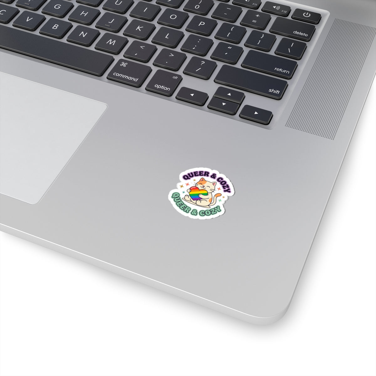 Queer & Cozy Cat Kiss-Cut Stickers | Pride, LGBTQ+ Retro Pastel