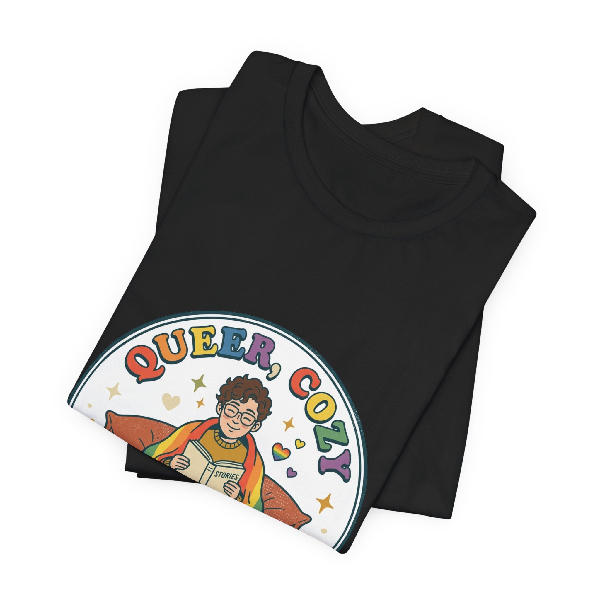 Queer, Cozy & Proud Tee | Pride, Retro Pastel Visibility