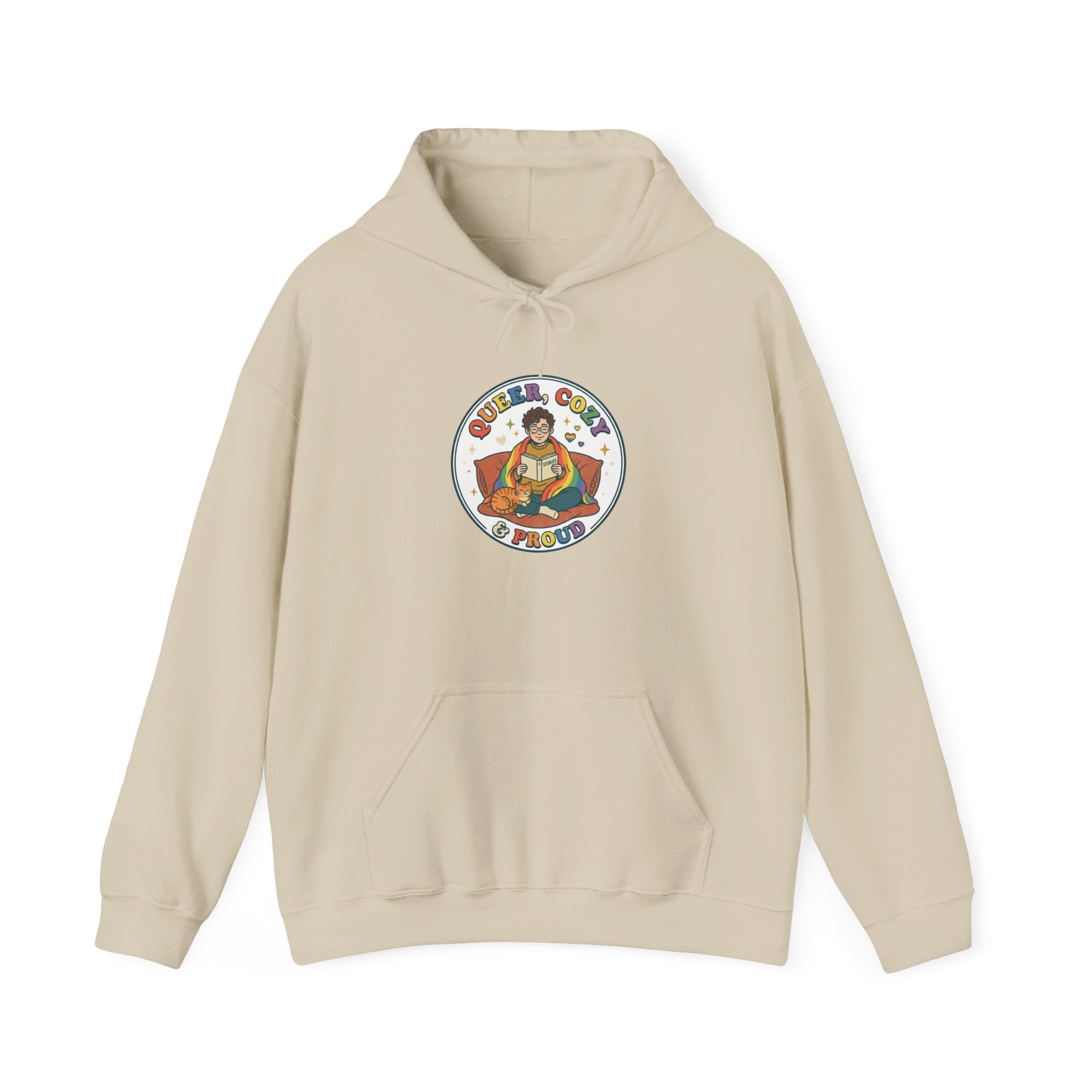 Queer & Chill Hoodie | Pride, LGBTQ+ Retro Pastel Visibility
