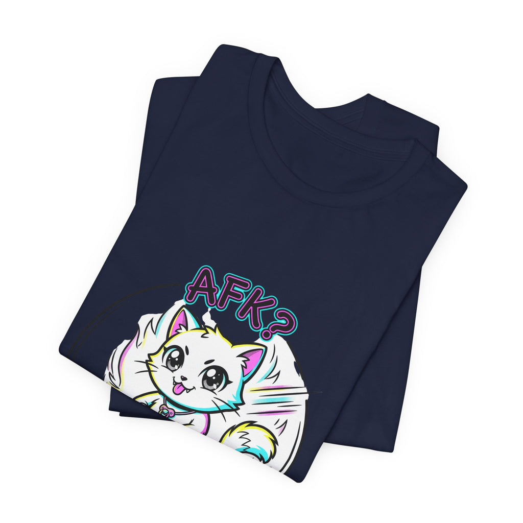 Chibi Cat AFK Tee | Anime Aesthetic, kawaii manga panel, pastel magical-girl style