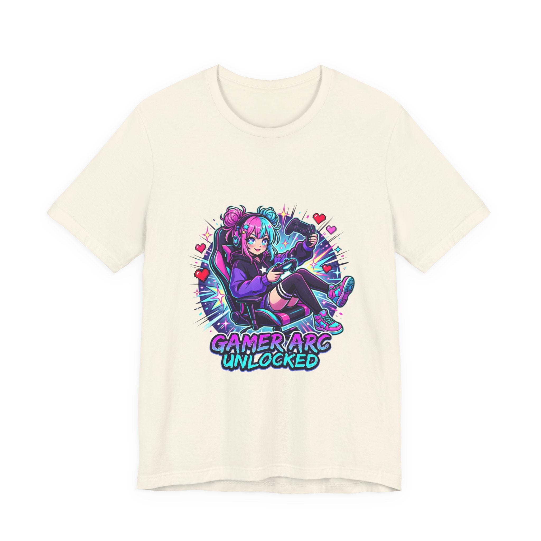 Gamer Arc Unlocked Tee | Anime Aesthetic, Chibi Kawaii Shonen Style