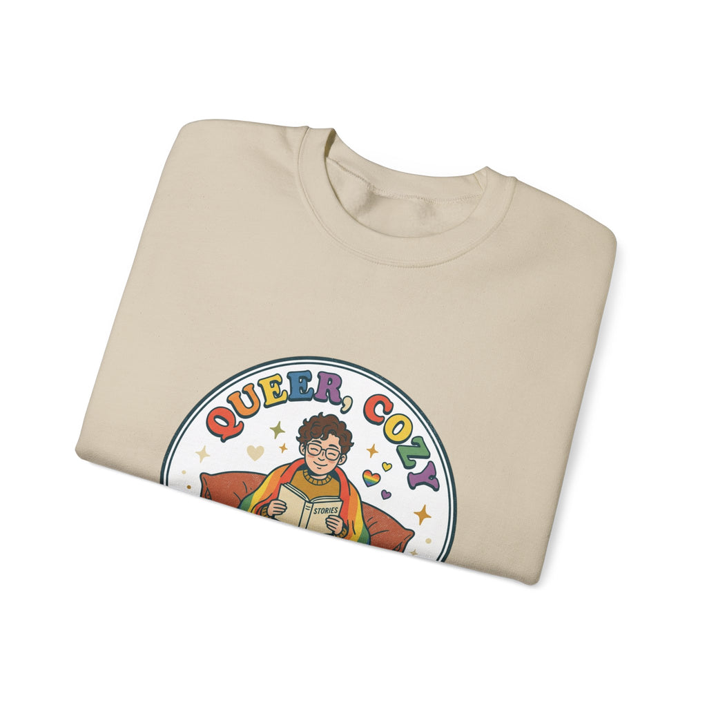 Queer, Cozy & Proud Sweatshirt | Pride, LGBTQ+ Retro Affirmation