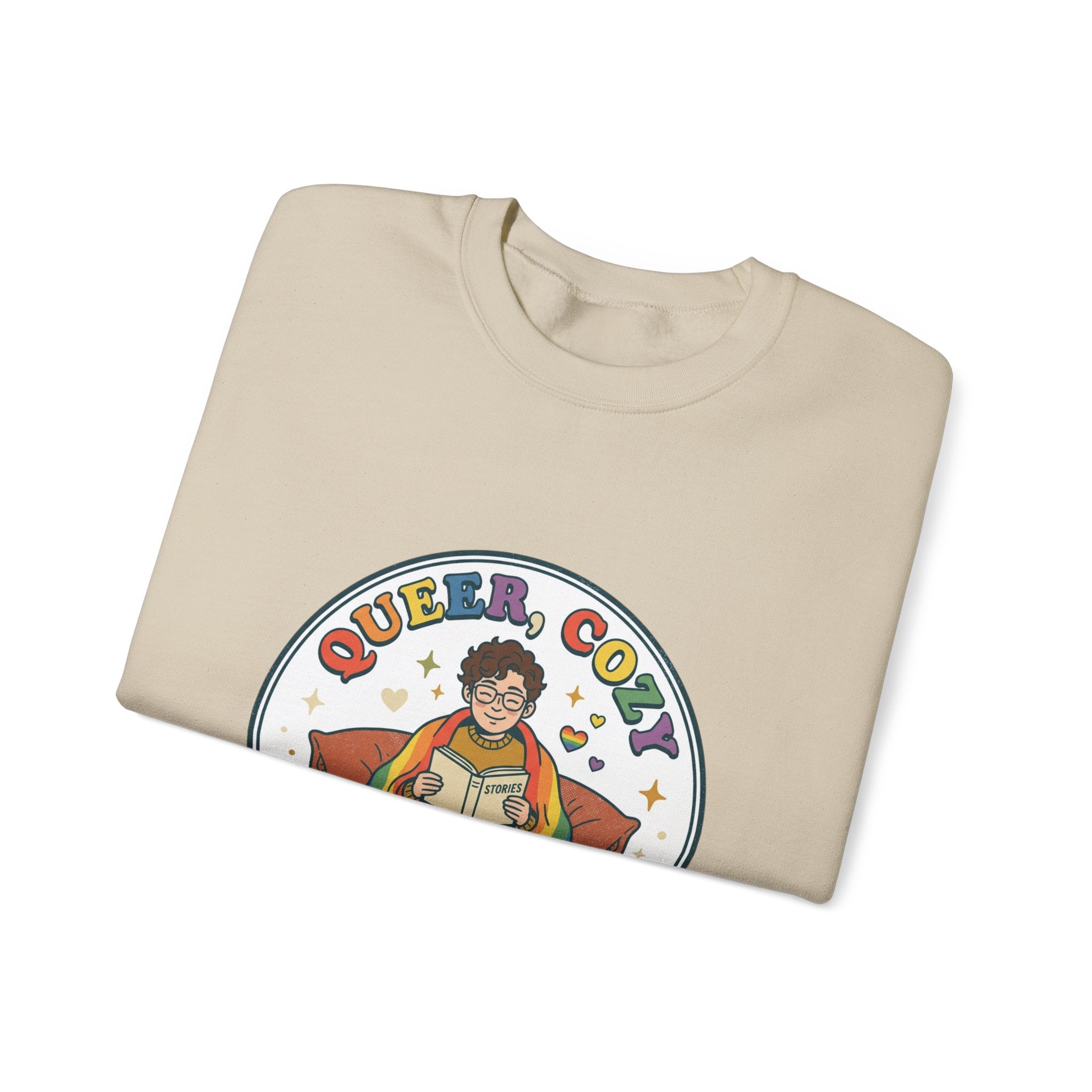 Queer, Cozy & Proud Sweatshirt | Pride, LGBTQ+ Retro Affirmation