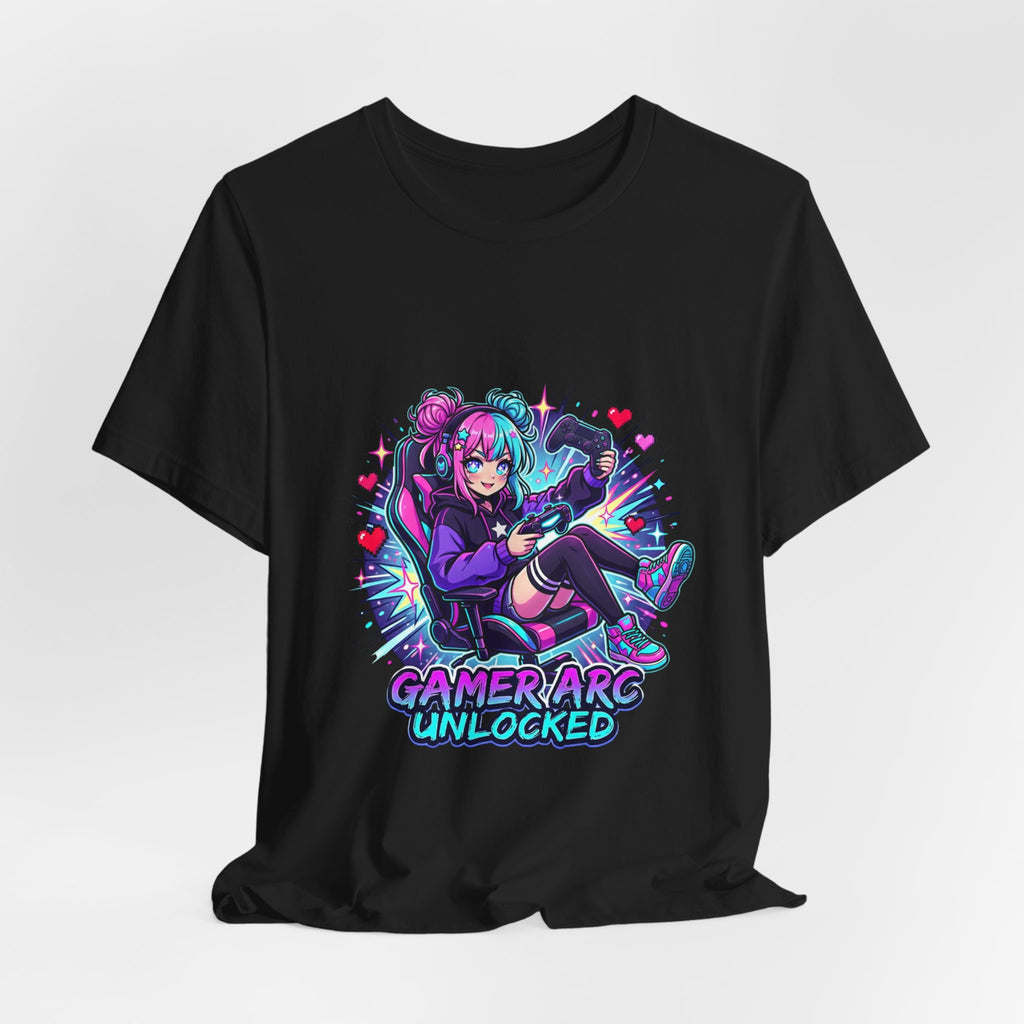Gamer Arc Unlocked Tee | Anime Aesthetic, Chibi Kawaii Shonen Style
