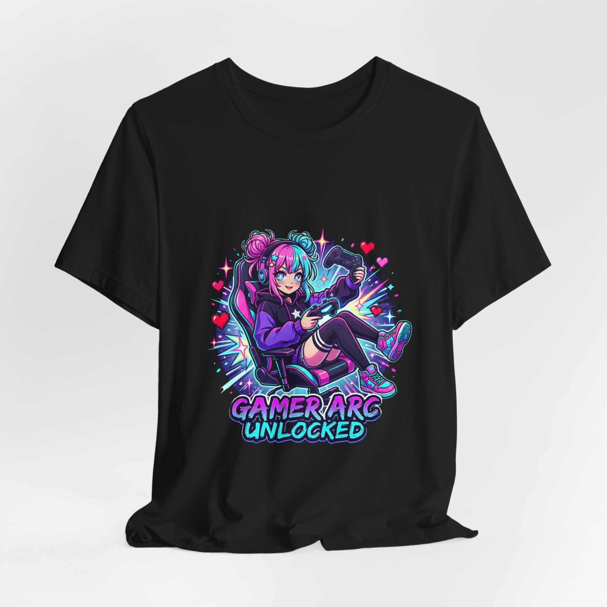 Gamer Arc Unlocked Tee | Anime Aesthetic, Chibi Kawaii Shonen Style