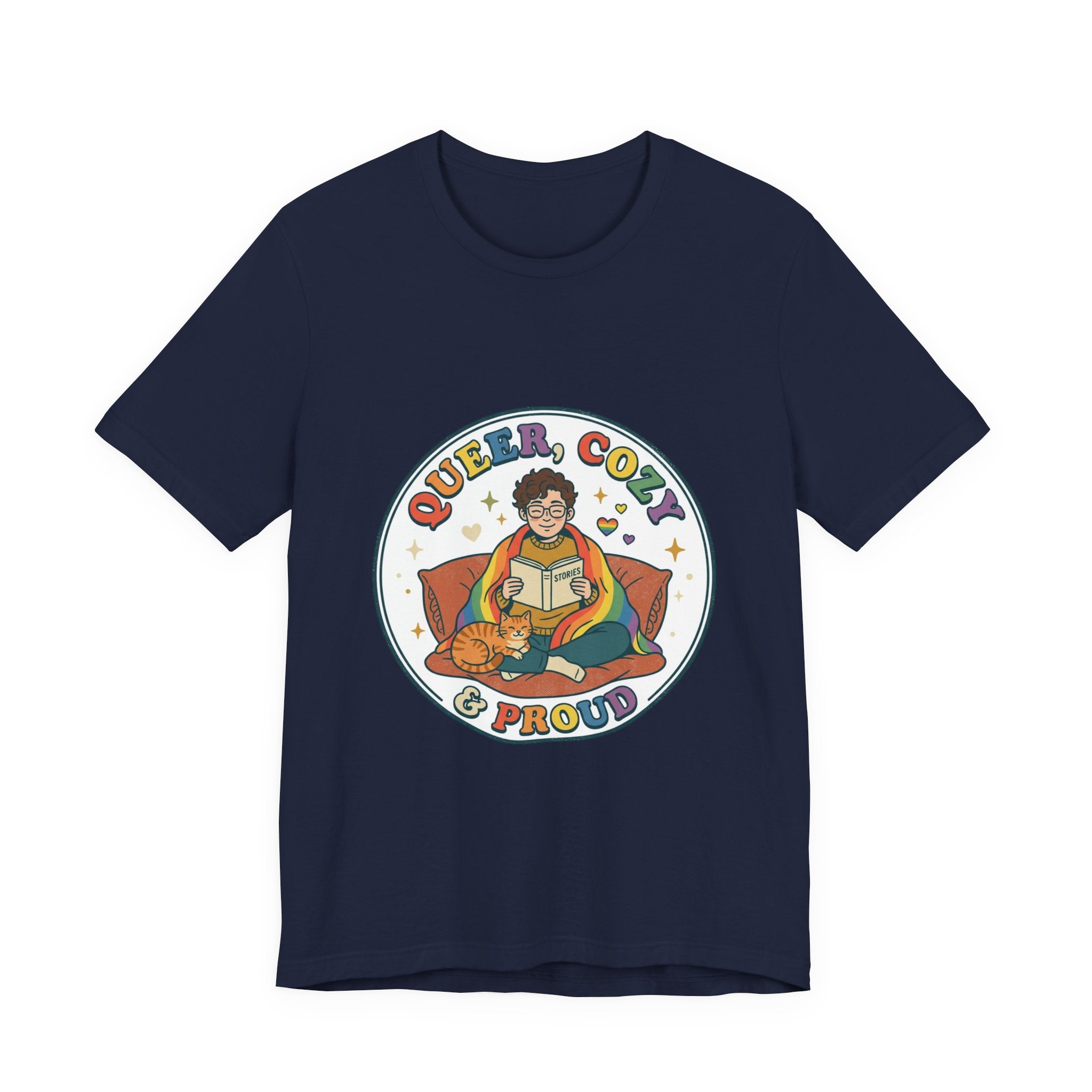 Queer, Cozy & Proud Tee | Pride, Retro Pastel Visibility