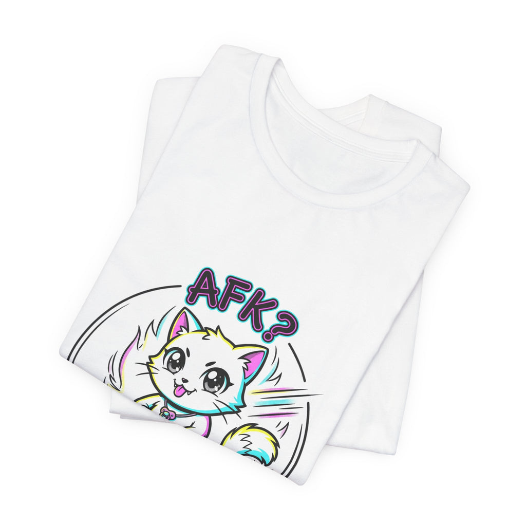 Chibi Cat AFK Tee | Anime Aesthetic, kawaii manga panel, pastel magical-girl style