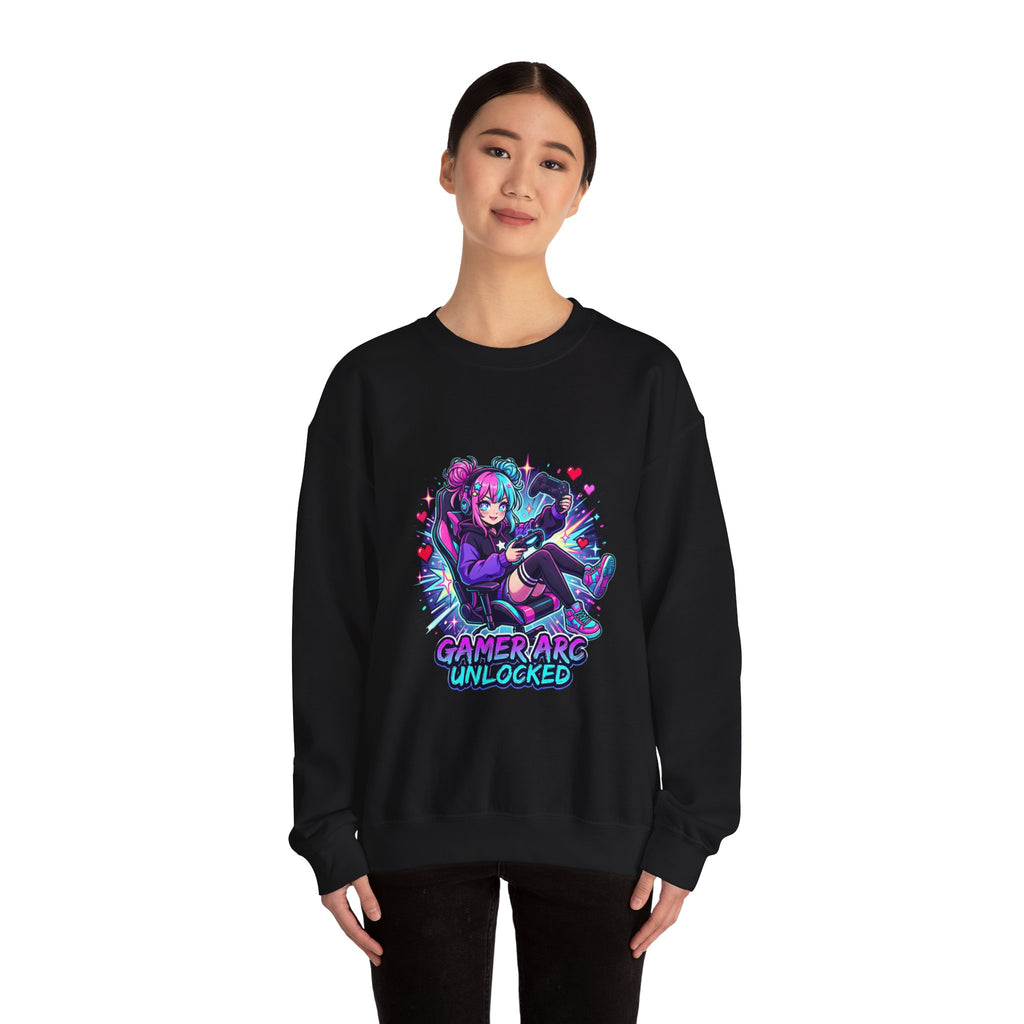 Gamer Arc Unlocked Sweatshirt | anime aesthetic, chibi kawaii