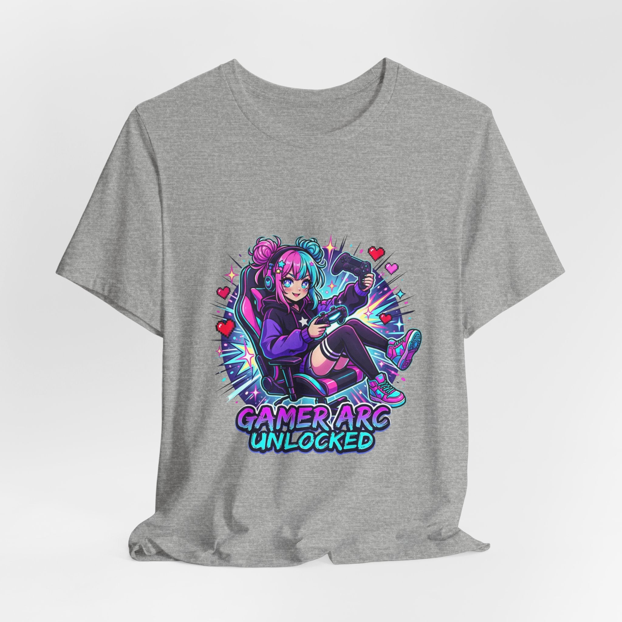 Gamer Arc Unlocked Tee | Anime Aesthetic, Chibi Kawaii Shonen Style