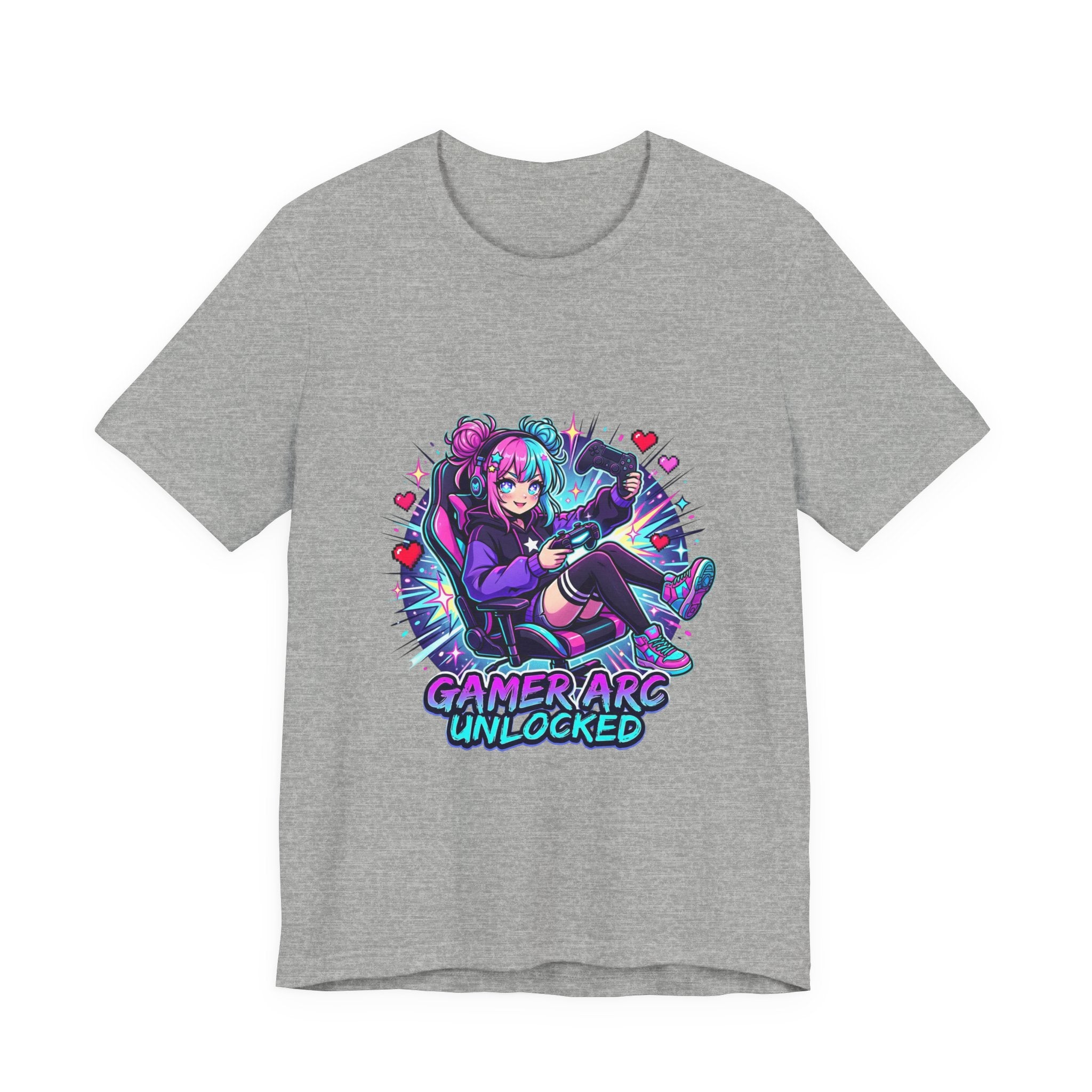 Gamer Arc Unlocked Tee | Anime Aesthetic, Chibi Kawaii Shonen Style
