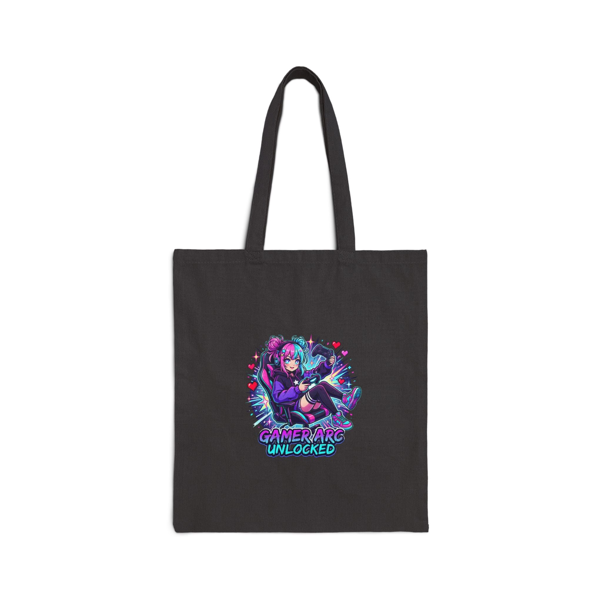 Chibi Cyberpunk Anime Character Tote | anime aesthetic, kawaii manga