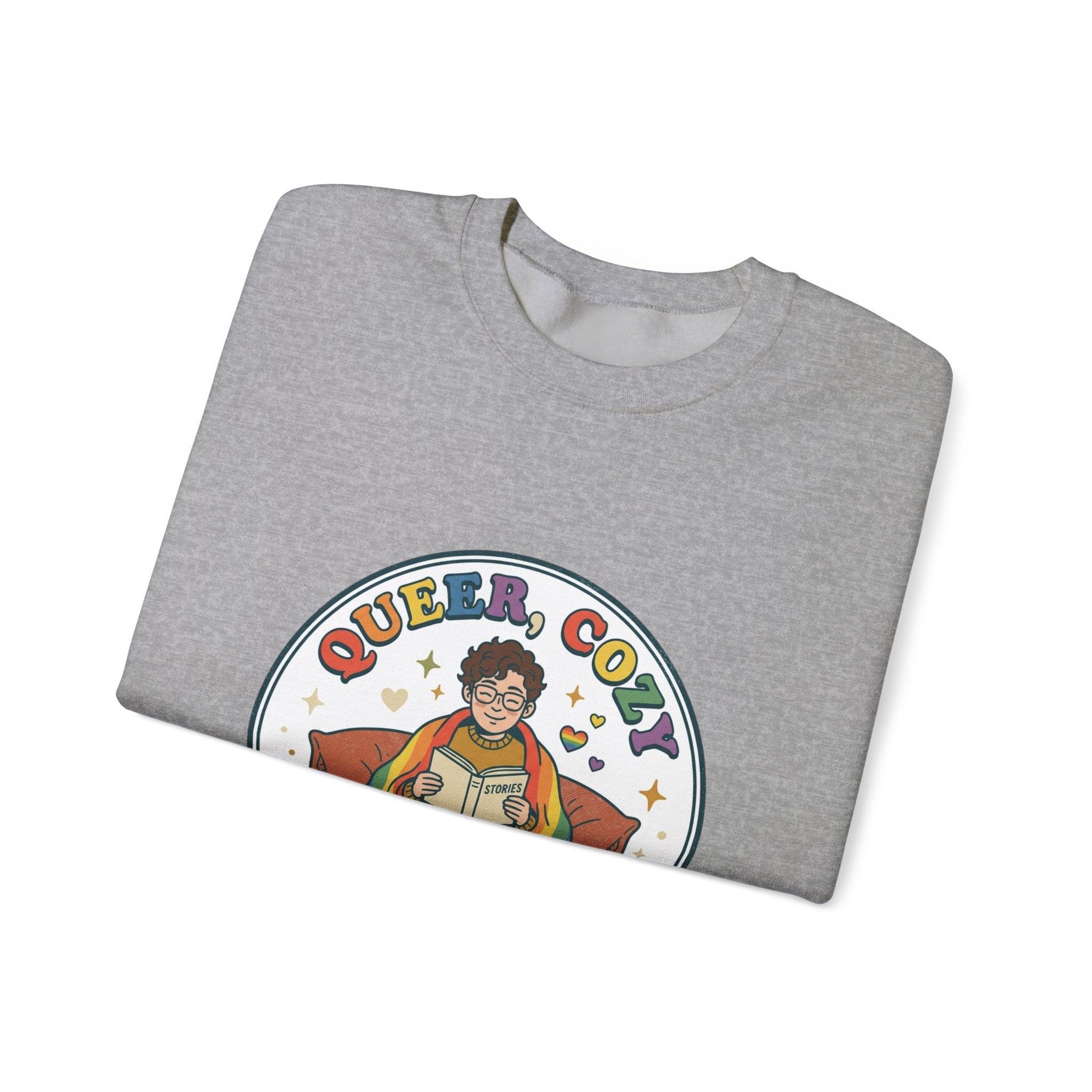 Queer, Cozy & Proud Sweatshirt | Pride, LGBTQ+ Retro Affirmation