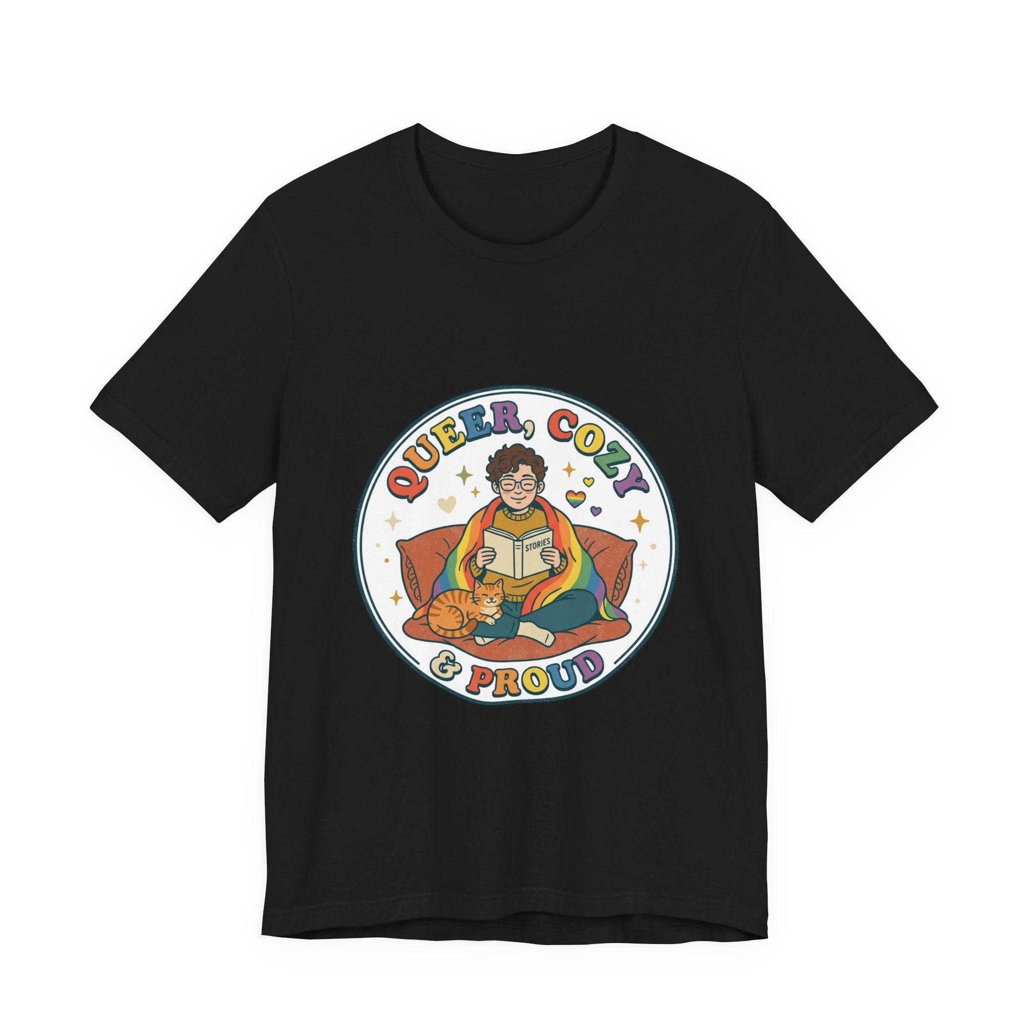 Queer, Cozy & Proud Tee | Pride, Retro Pastel Visibility
