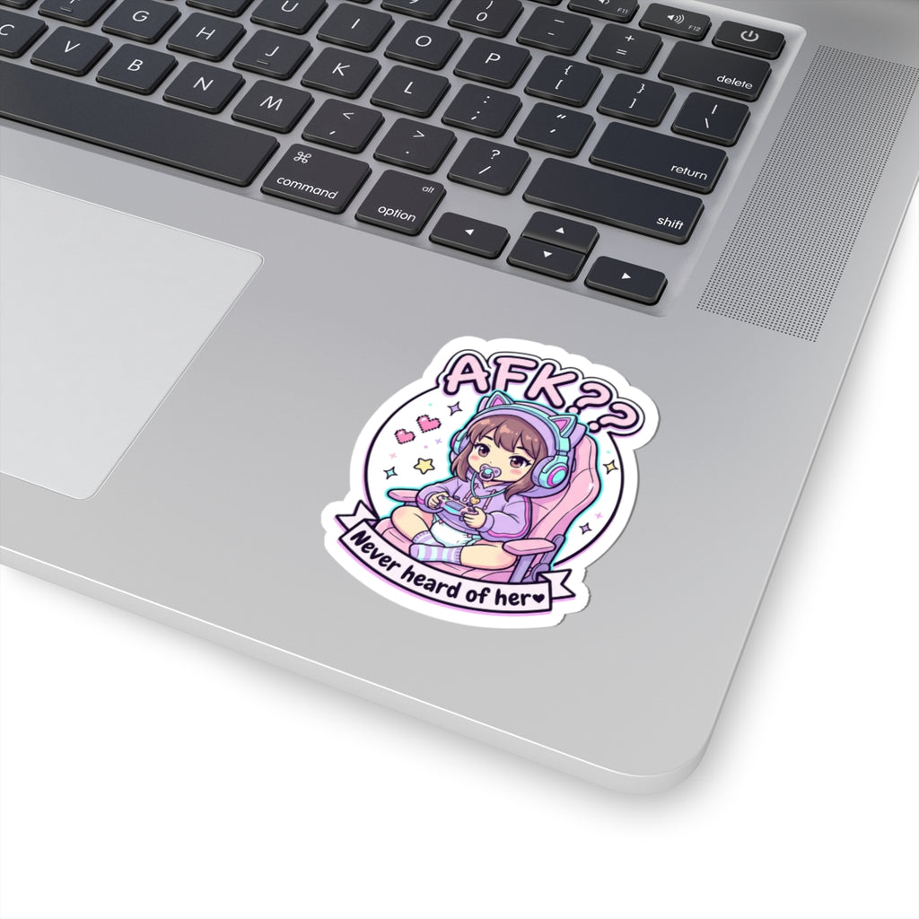 AFK?? Gamer Girl Chibi Sticker | Anime Aesthetic, Kawaii Manga Panel