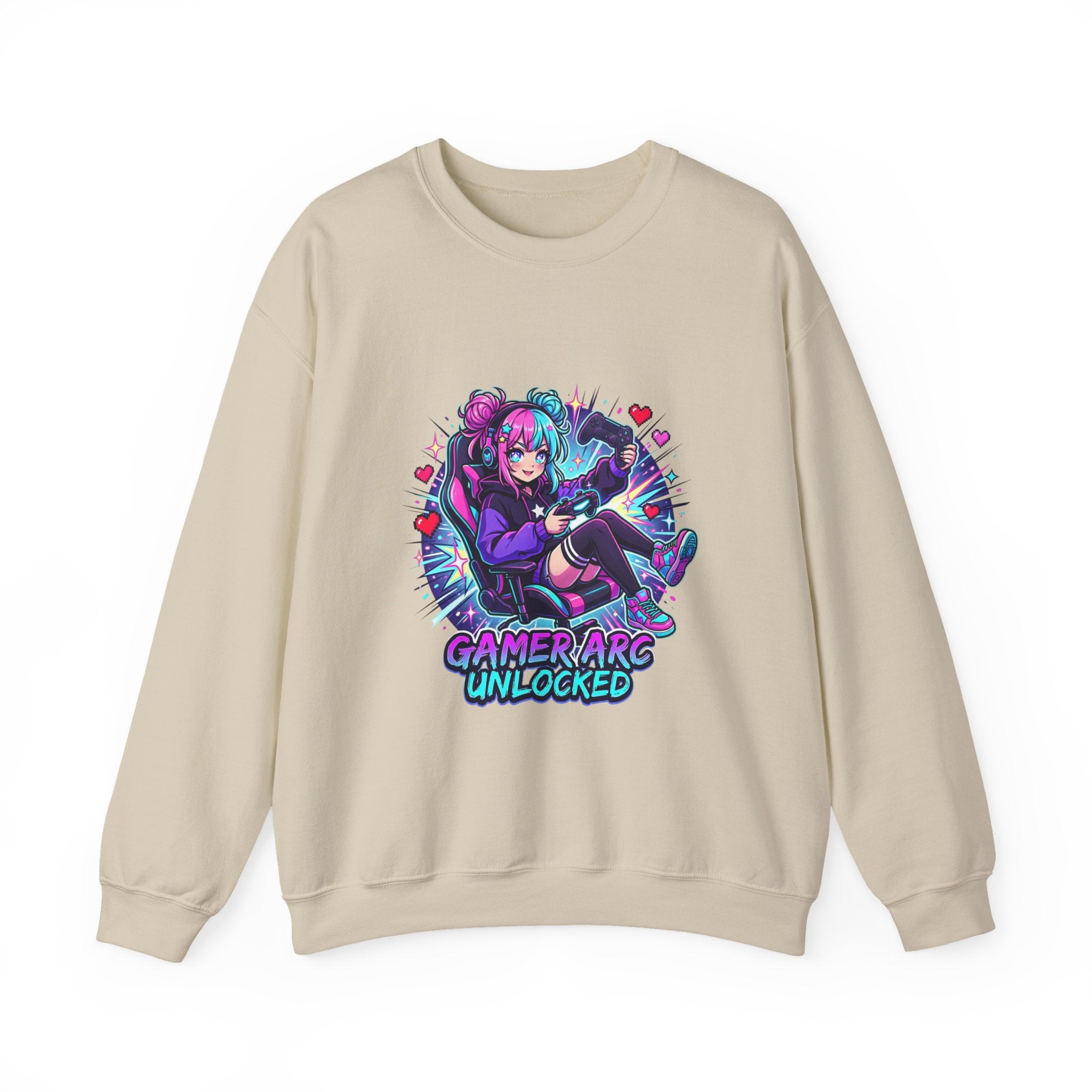 Gamer Arc Unlocked Sweatshirt | anime aesthetic, chibi kawaii