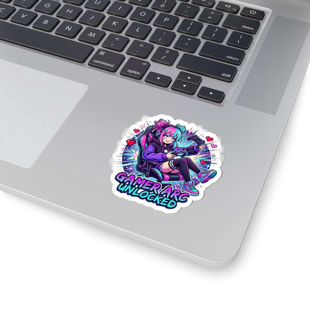 Gamer Arc Unlocked Sticker | Anime Aesthetic, Chibi Gaming Character