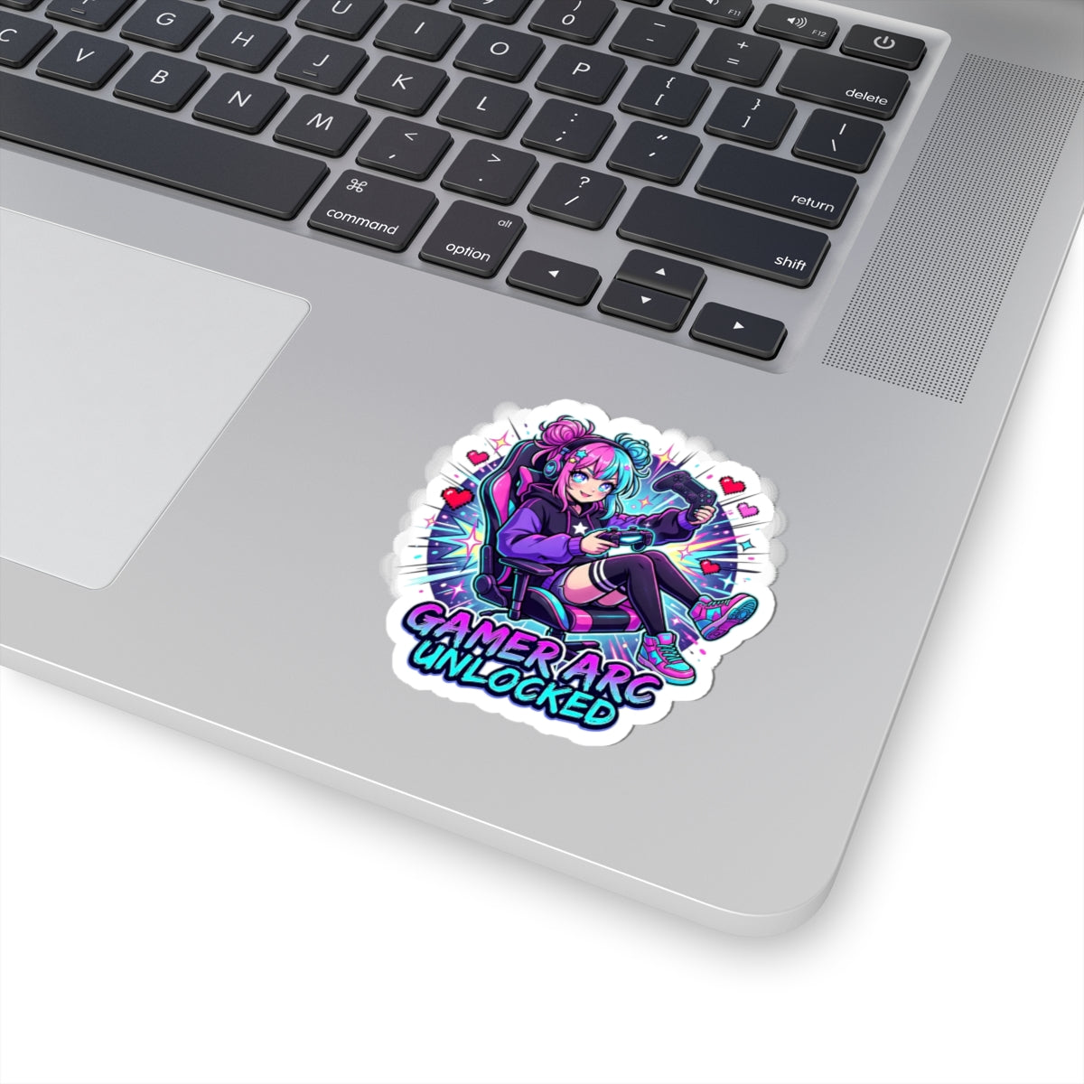 Gamer Arc Unlocked Sticker | Anime Aesthetic, Chibi Gaming Character