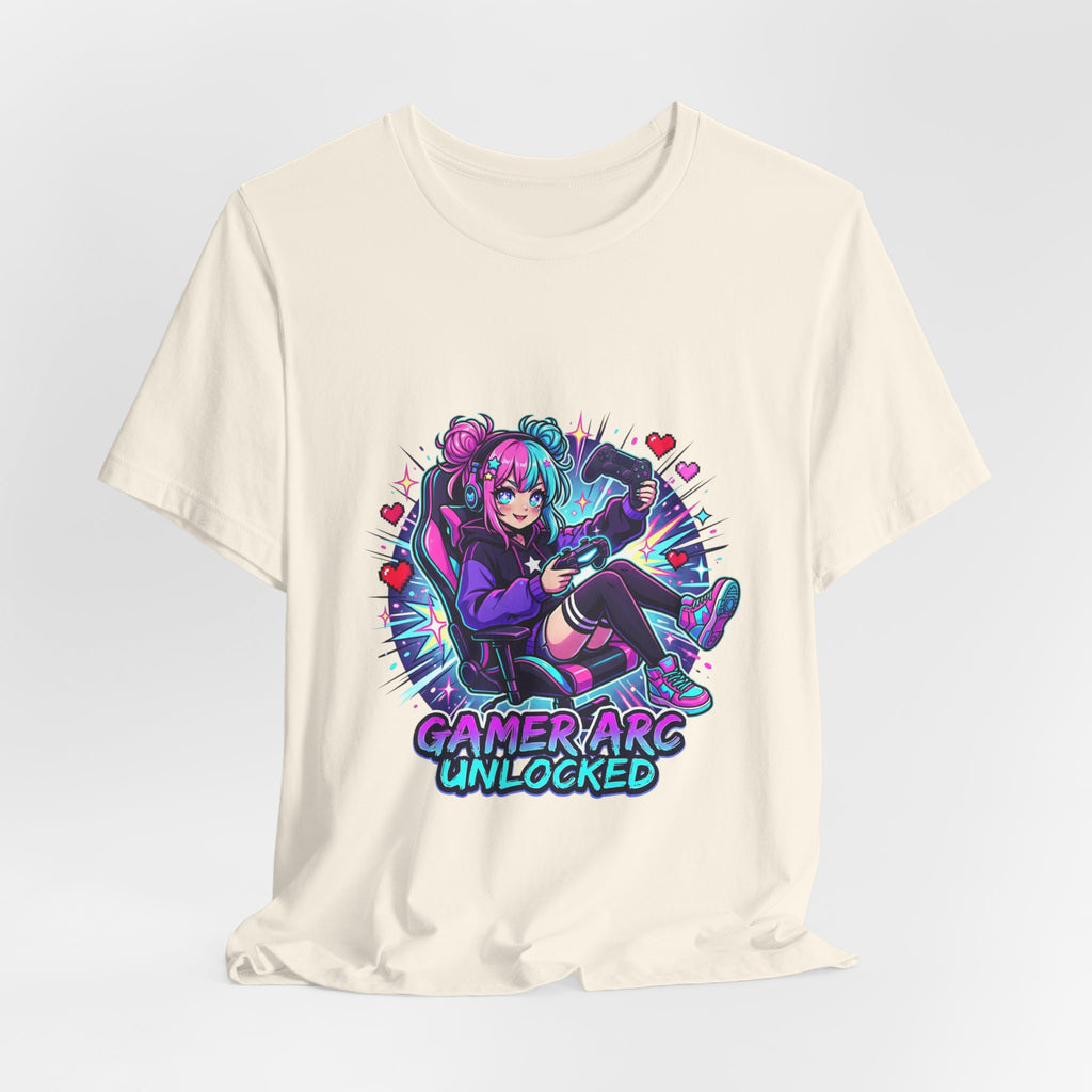 Gamer Arc Unlocked Tee | Anime Aesthetic, Chibi Kawaii Shonen Style