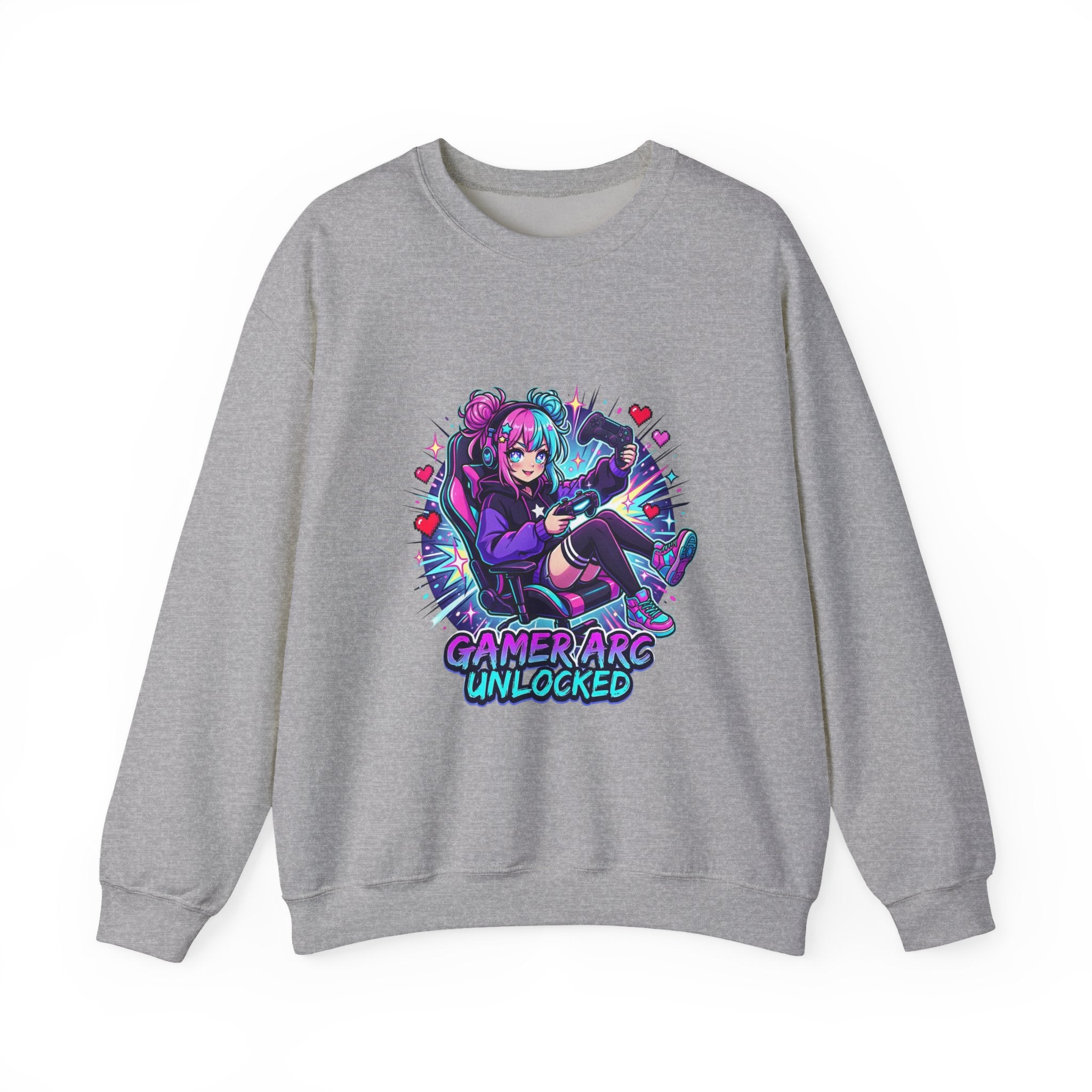 Gamer Arc Unlocked Sweatshirt | anime aesthetic, chibi kawaii