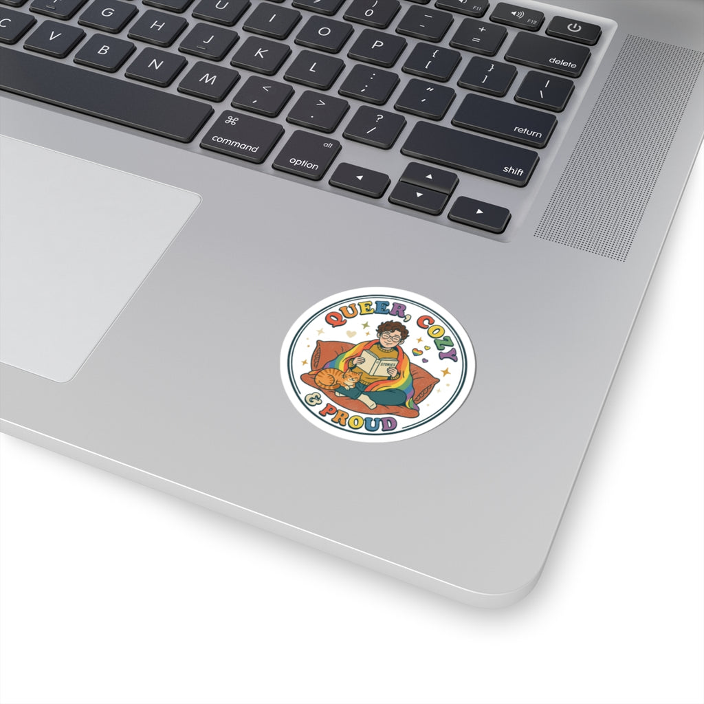 Queer Cozy & Proud Kiss-Cut Stickers | Pride, LGBTQ+ Retro Pastel