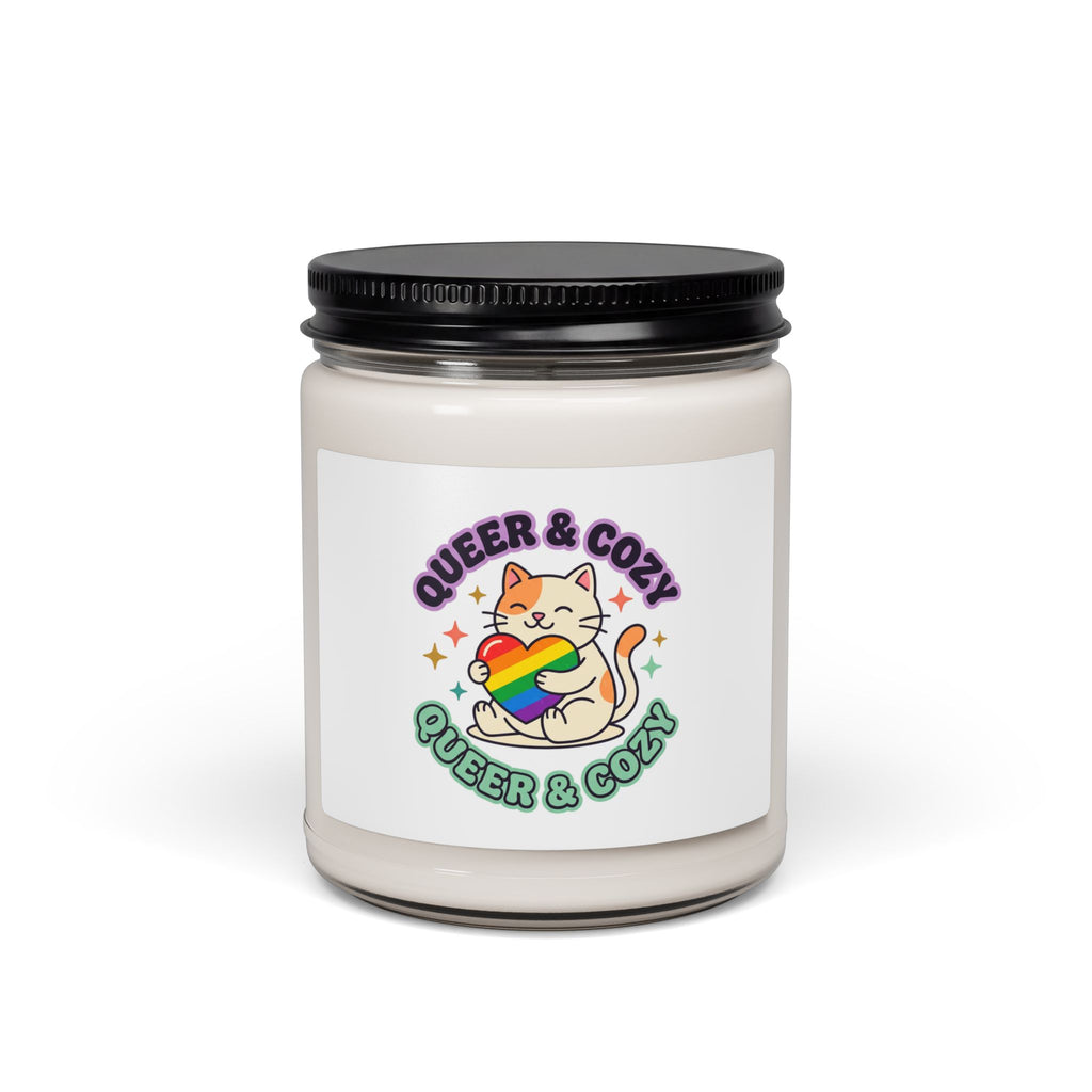 Queer & Cozy Cat Candle, Soy Candle | Pride, Inclusive Retro