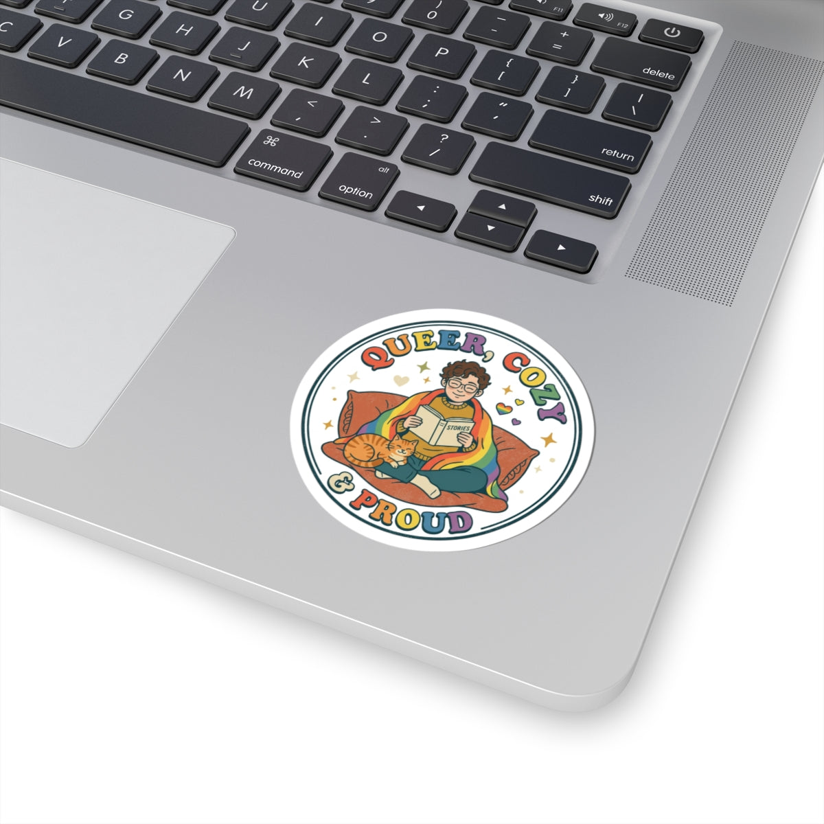 Queer Cozy & Proud Kiss-Cut Stickers | Pride, LGBTQ+ Retro Pastel