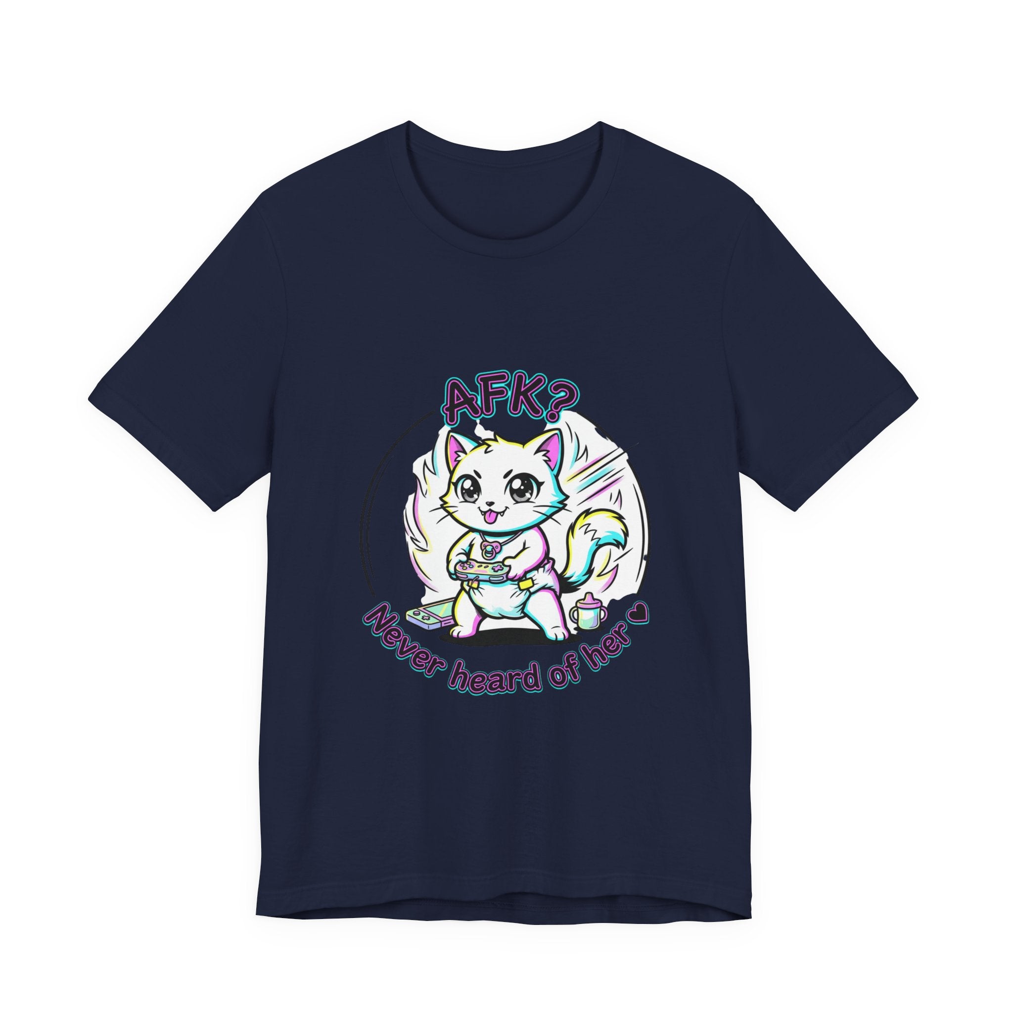 Chibi Cat AFK Tee | Anime Aesthetic, kawaii manga panel, pastel magical-girl style