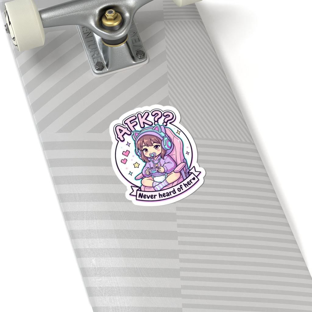 AFK?? Gamer Girl Chibi Sticker | Anime Aesthetic, Kawaii Manga Panel