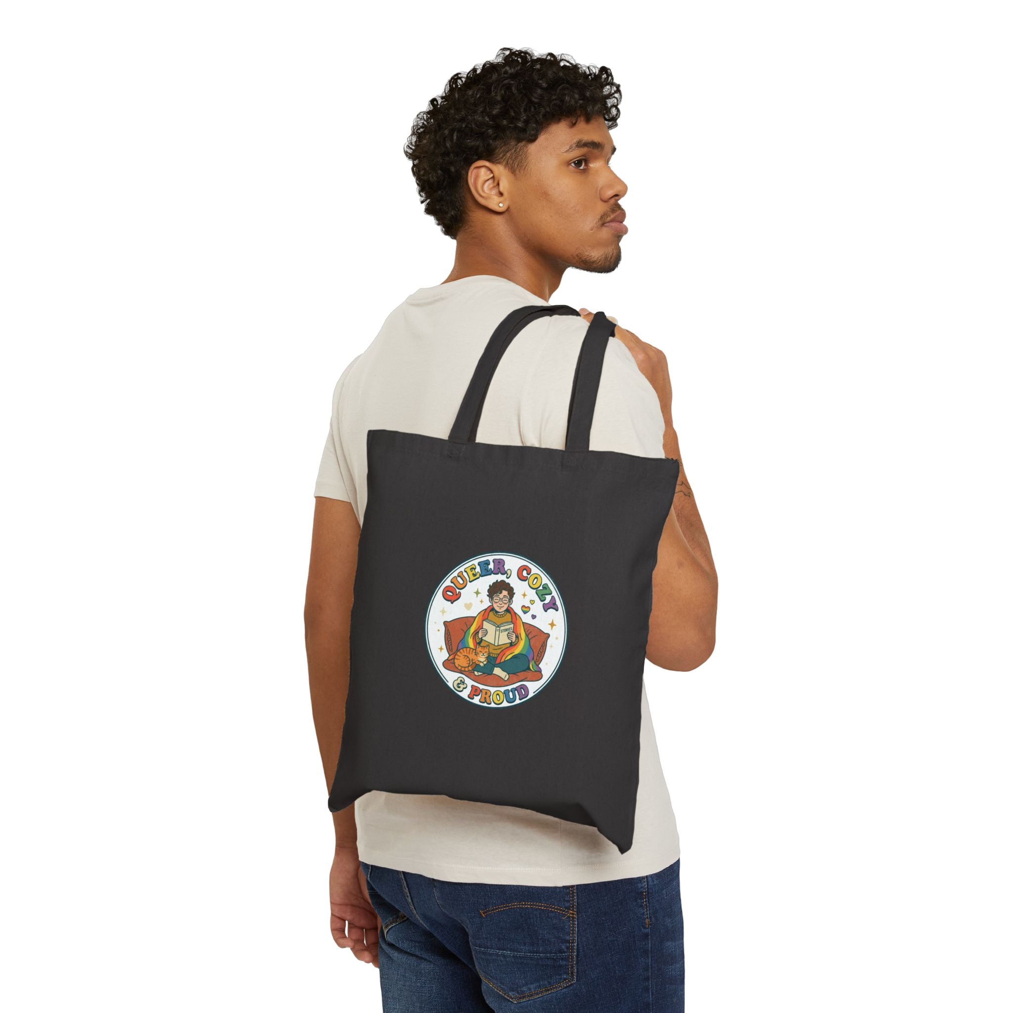 Queer, Cozy & Proud Tote | Pride, LGBTQ+ Retro Affirmation