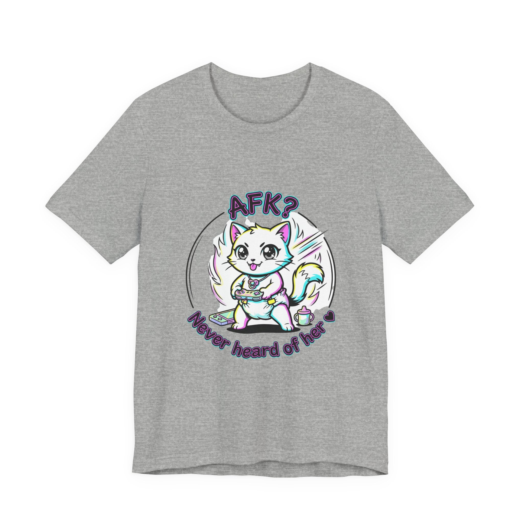 Chibi Cat AFK Tee | Anime Aesthetic, kawaii manga panel, pastel magical-girl style