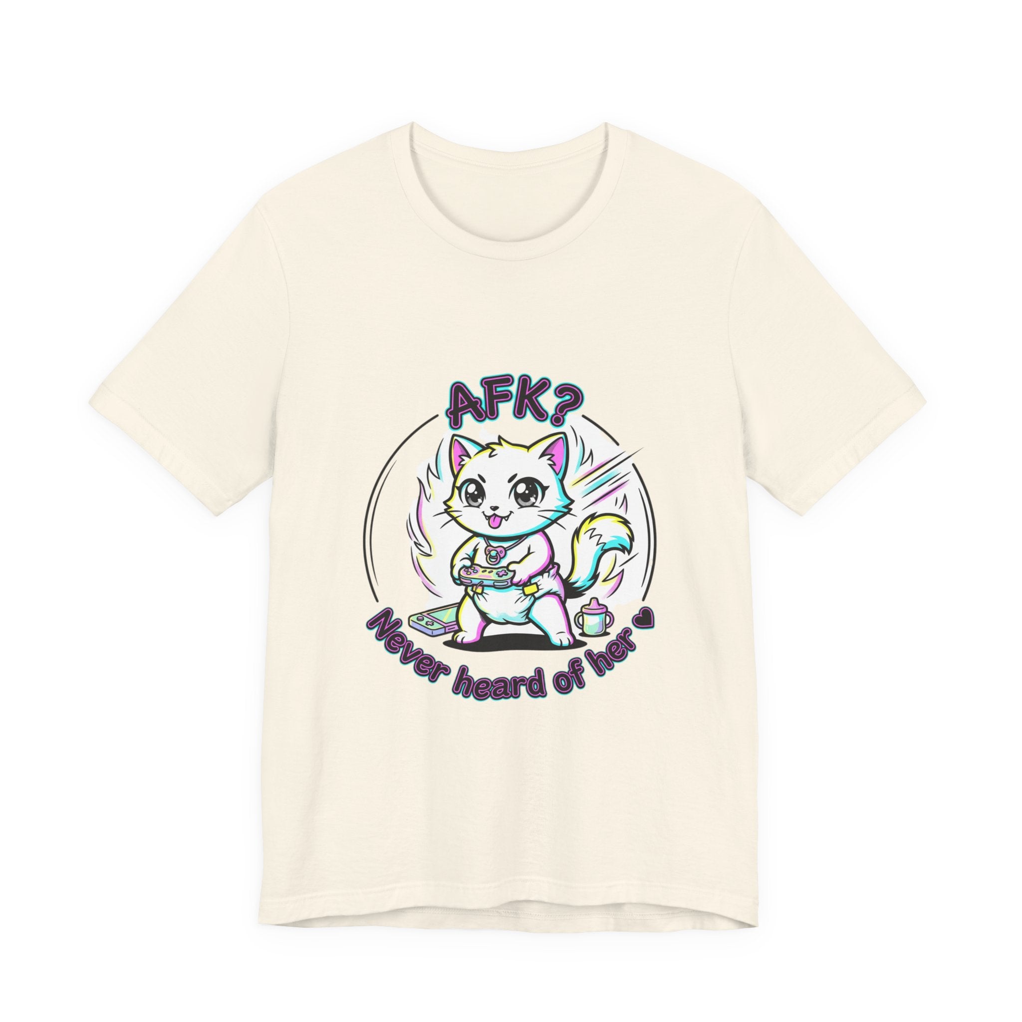 Chibi Cat AFK Tee | Anime Aesthetic, kawaii manga panel, pastel magical-girl style