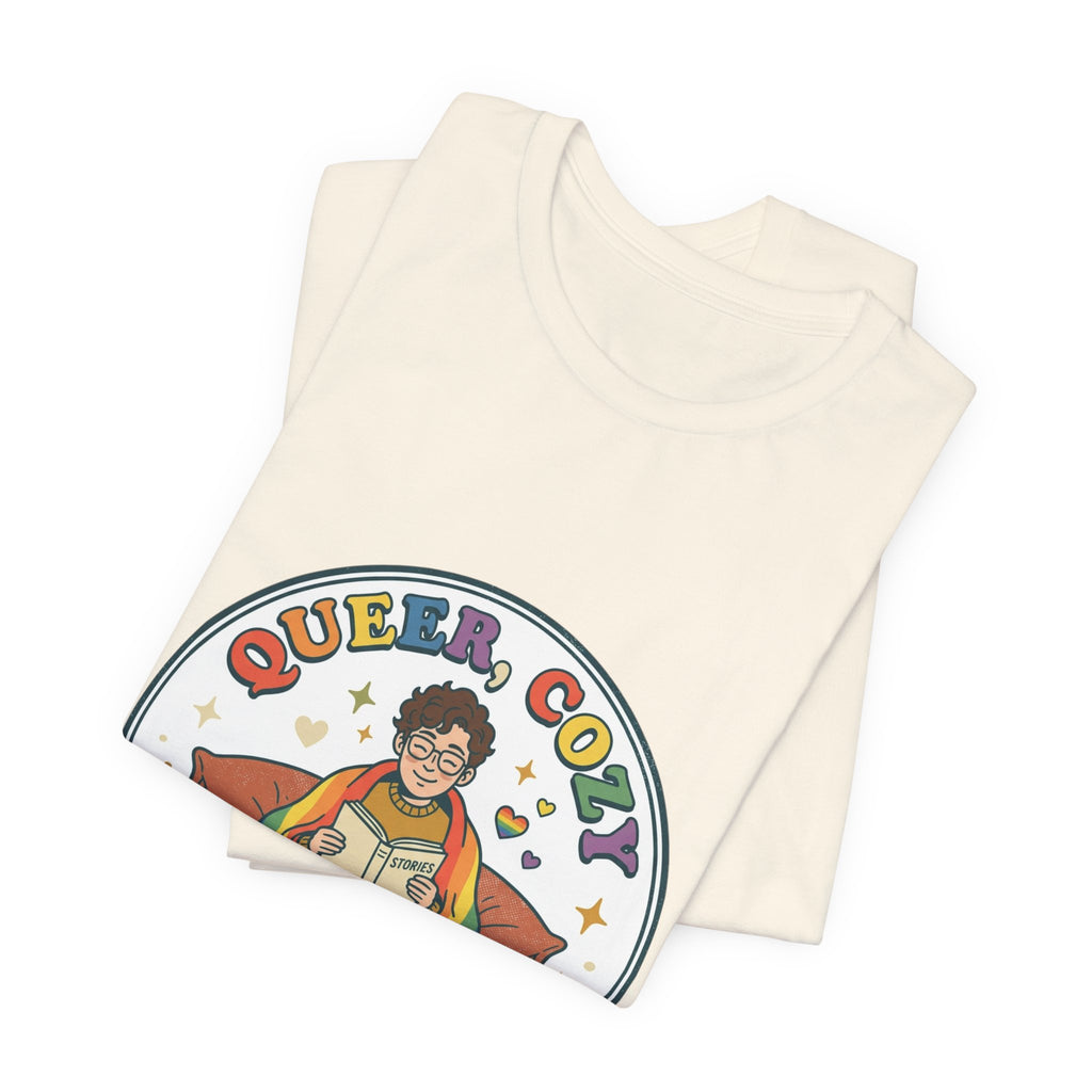 Queer, Cozy & Proud Tee | Pride, Retro Pastel Visibility