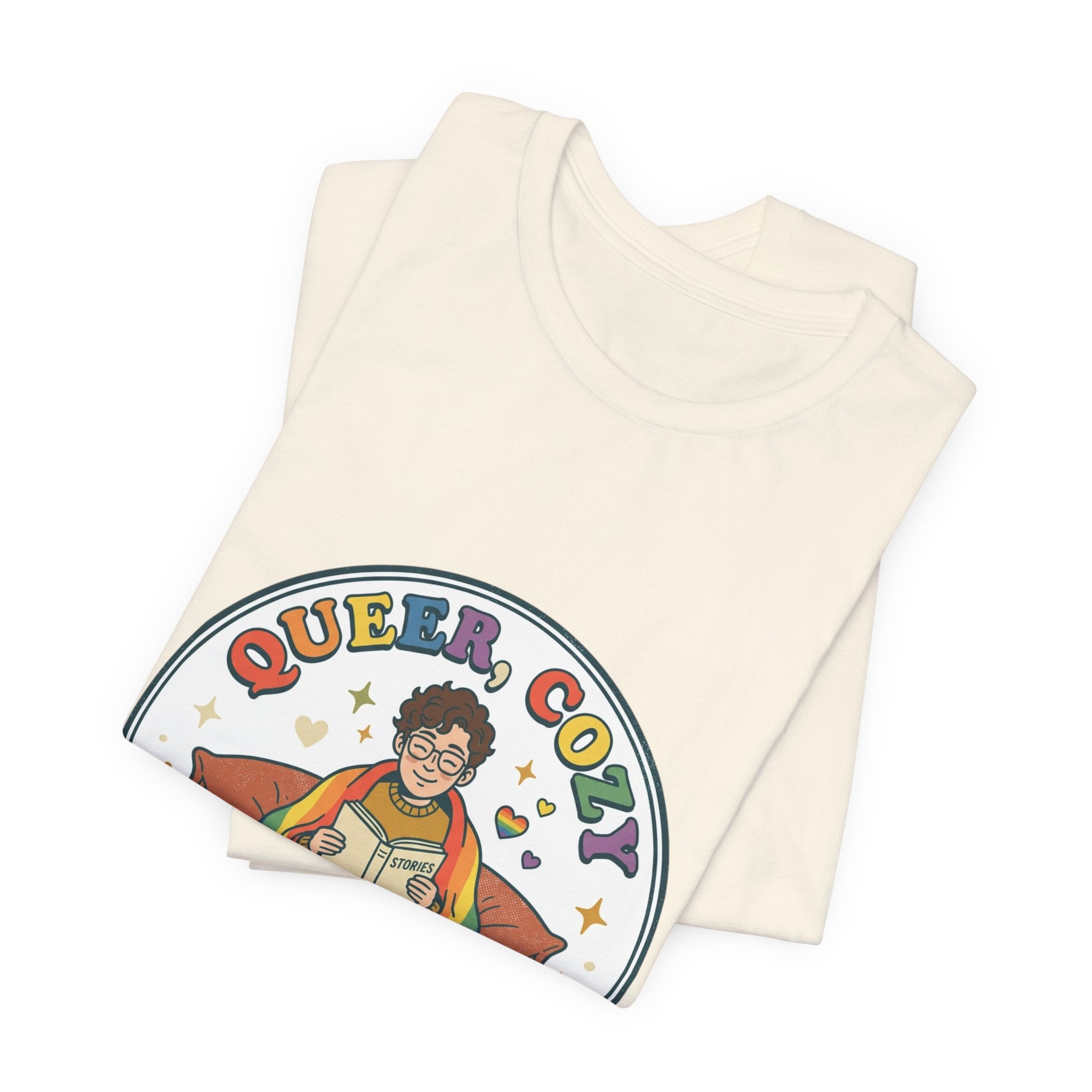 Queer, Cozy & Proud Tee | Pride, Retro Pastel Visibility