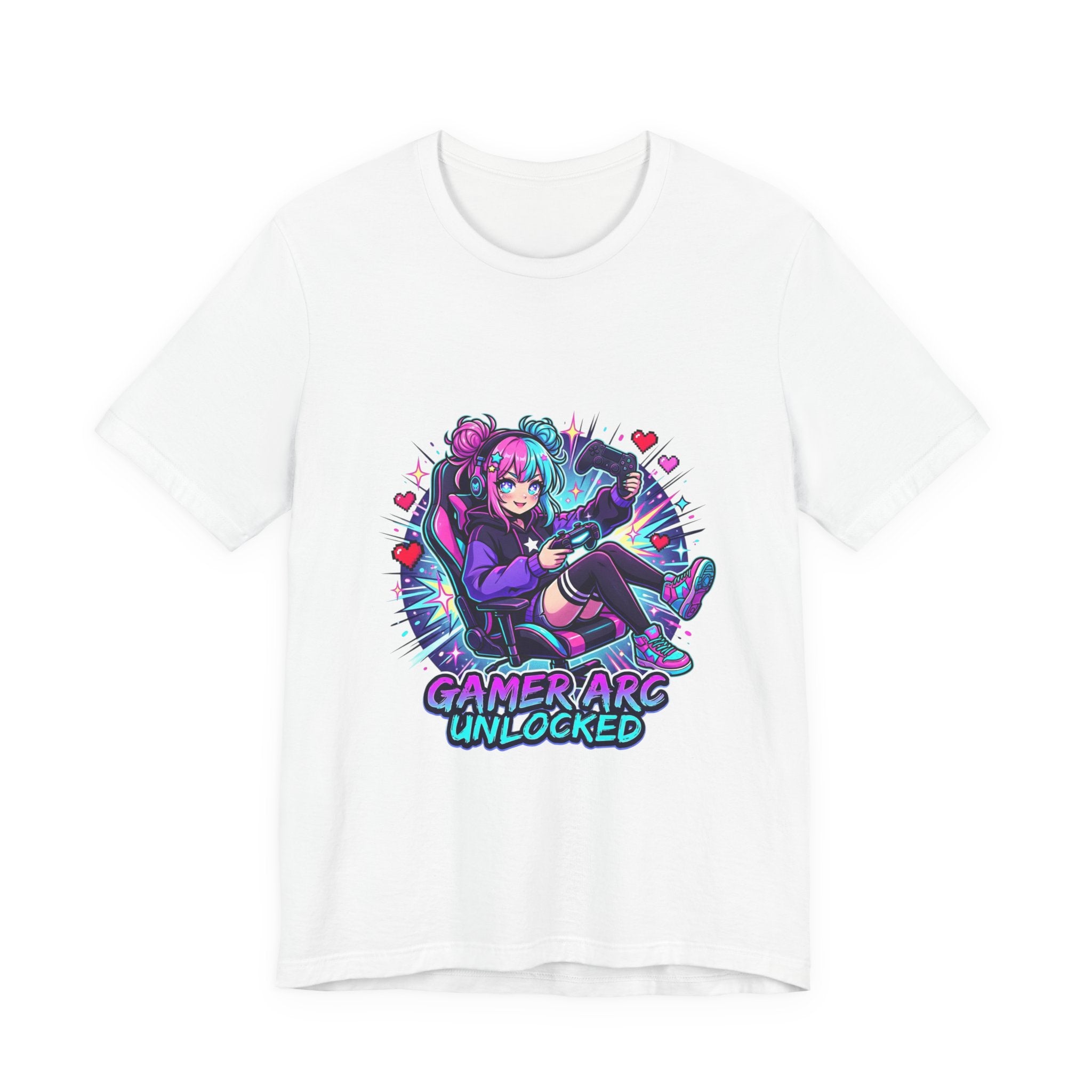 Gamer Arc Unlocked Tee | Anime Aesthetic, Chibi Kawaii Shonen Style