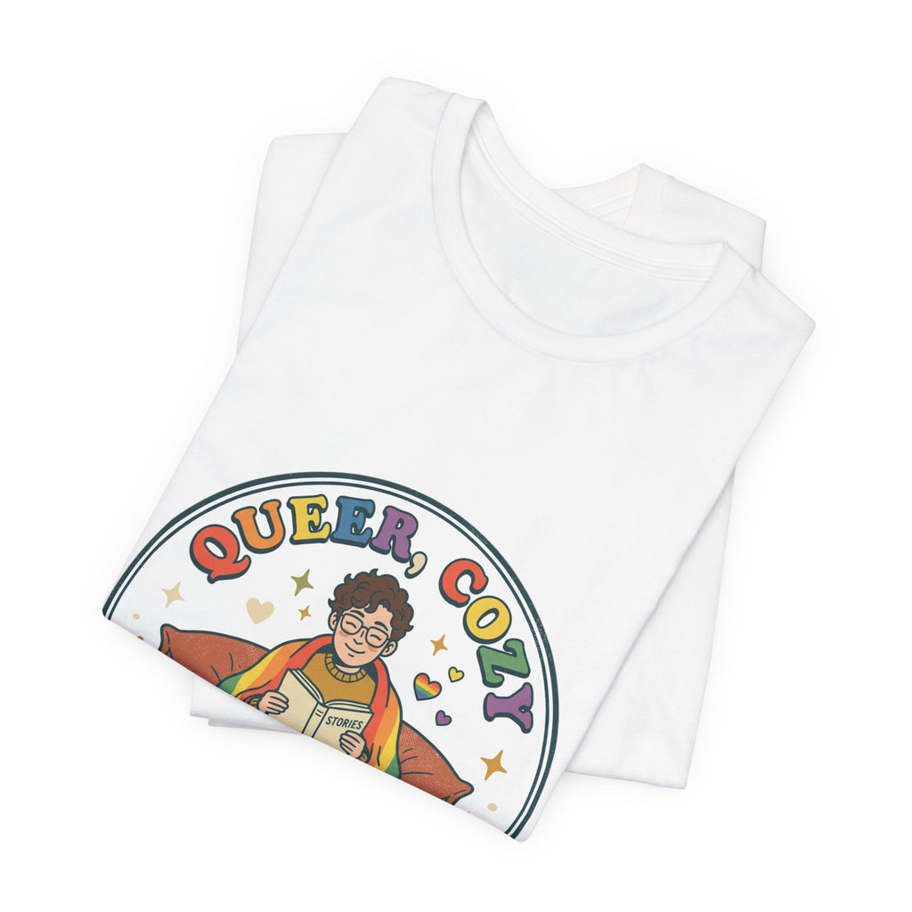 Queer, Cozy & Proud Tee | Pride, Retro Pastel Visibility