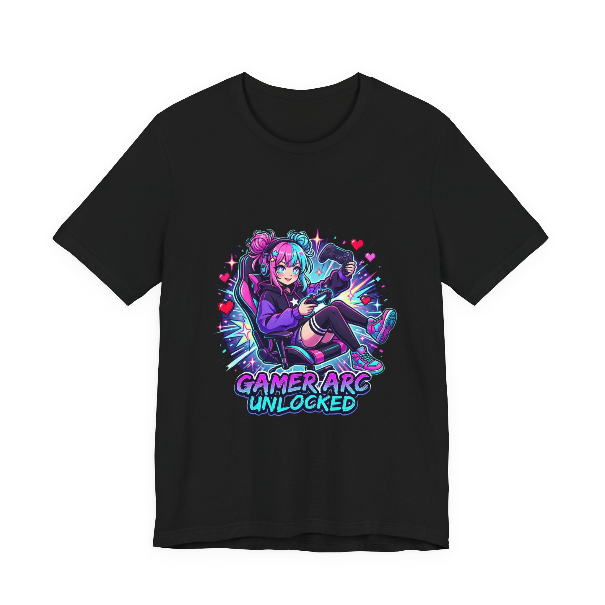 Gamer Arc Unlocked Tee | Anime Aesthetic, Chibi Kawaii Shonen Style